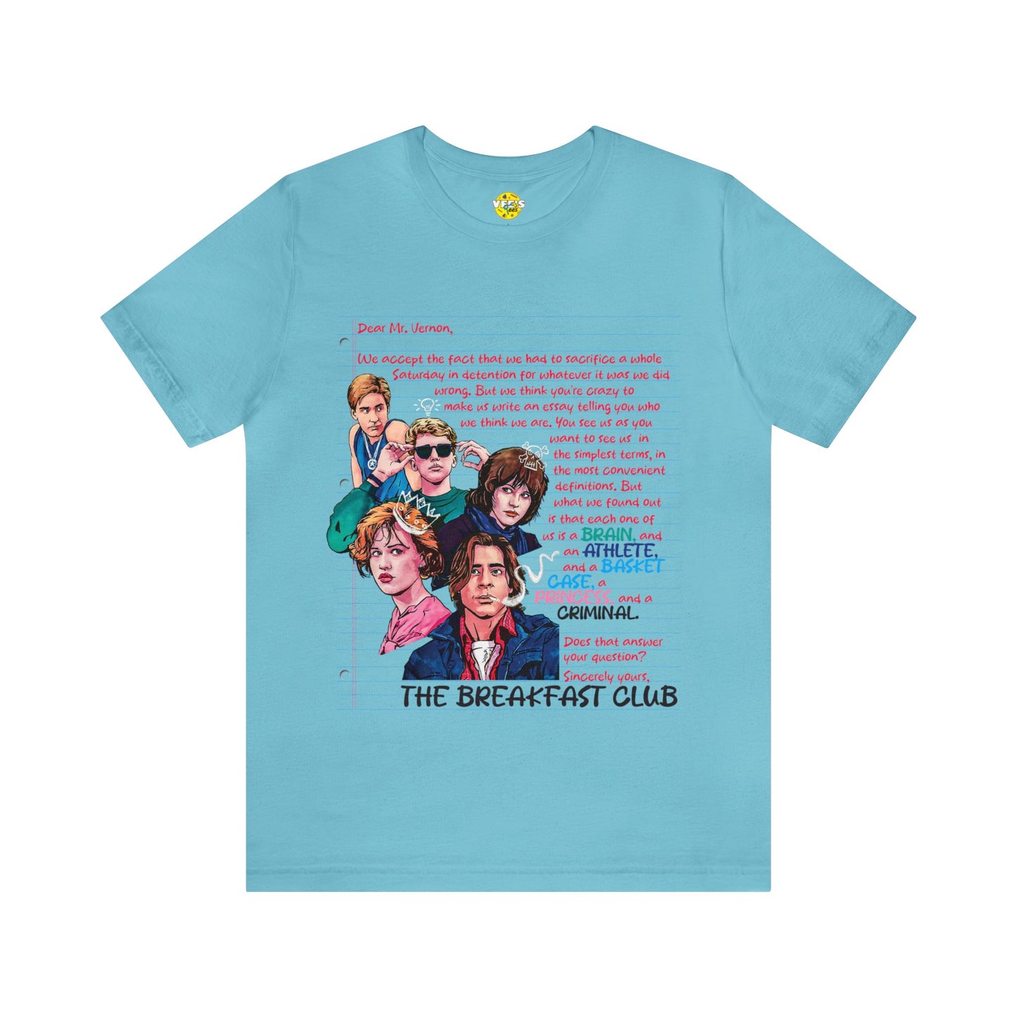 The Breakfast Club Movie - The Breakfast Club Shirt - Retro Teen Movie - The Breakfast Club Movie TShirt - 80s  Teen Movie TShirt