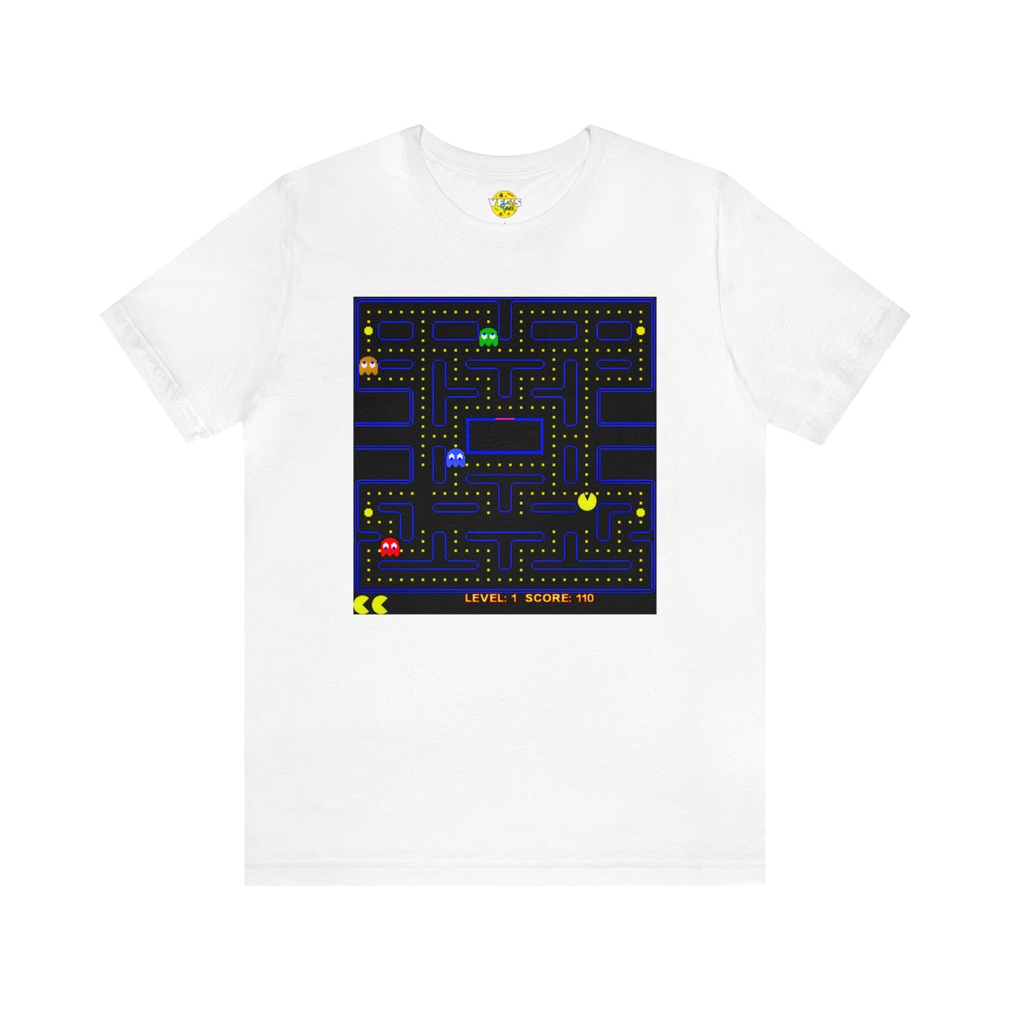 Retro Pac-Man Arcade Game Short Sleeve T-Shirt - Classic Vintage Gamer Tee