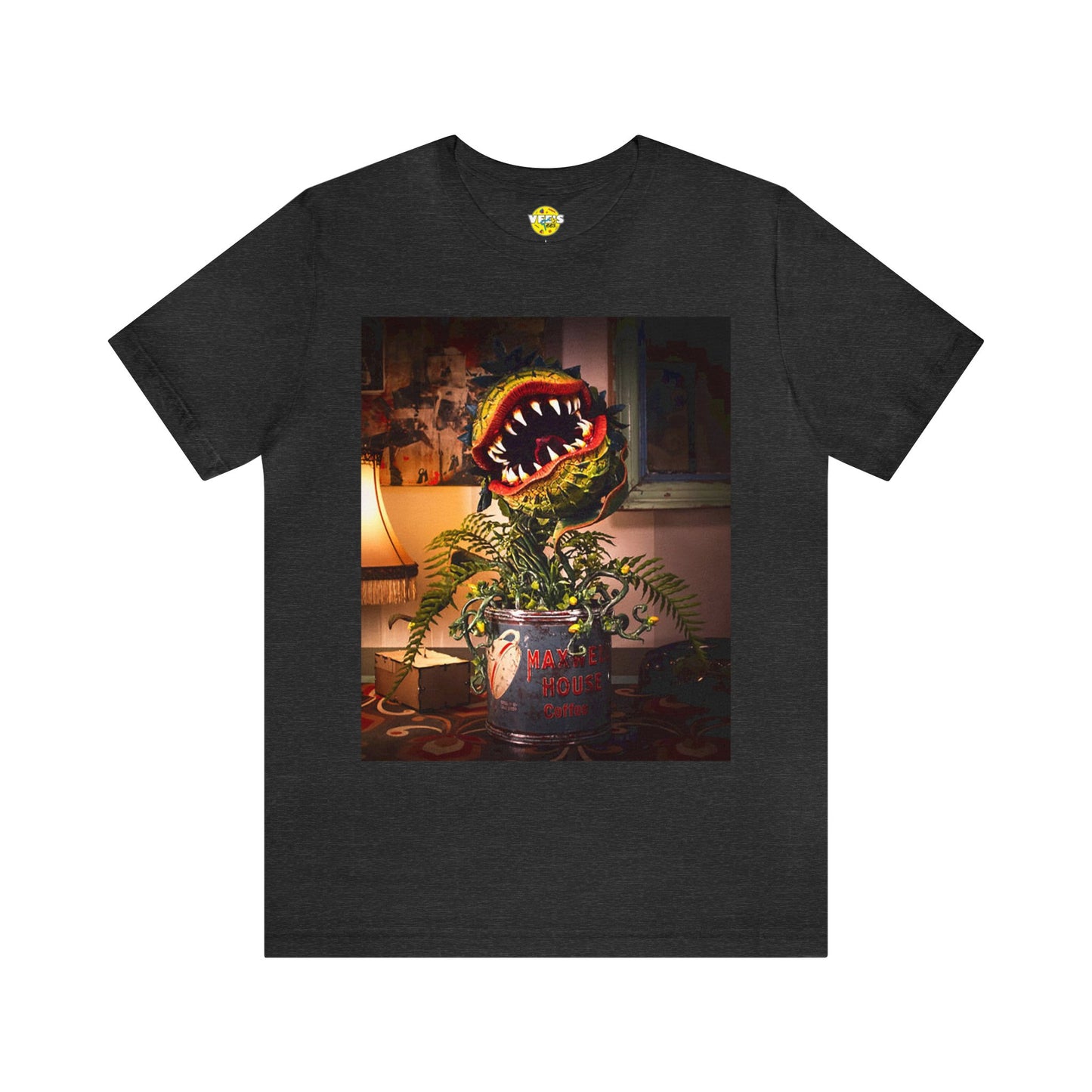 Halloween Audrey II from Little Shop of Horrors Short Sleeve T-Shirt - Cult Classic Musical Tee, Movie Monster Graphic Shirt