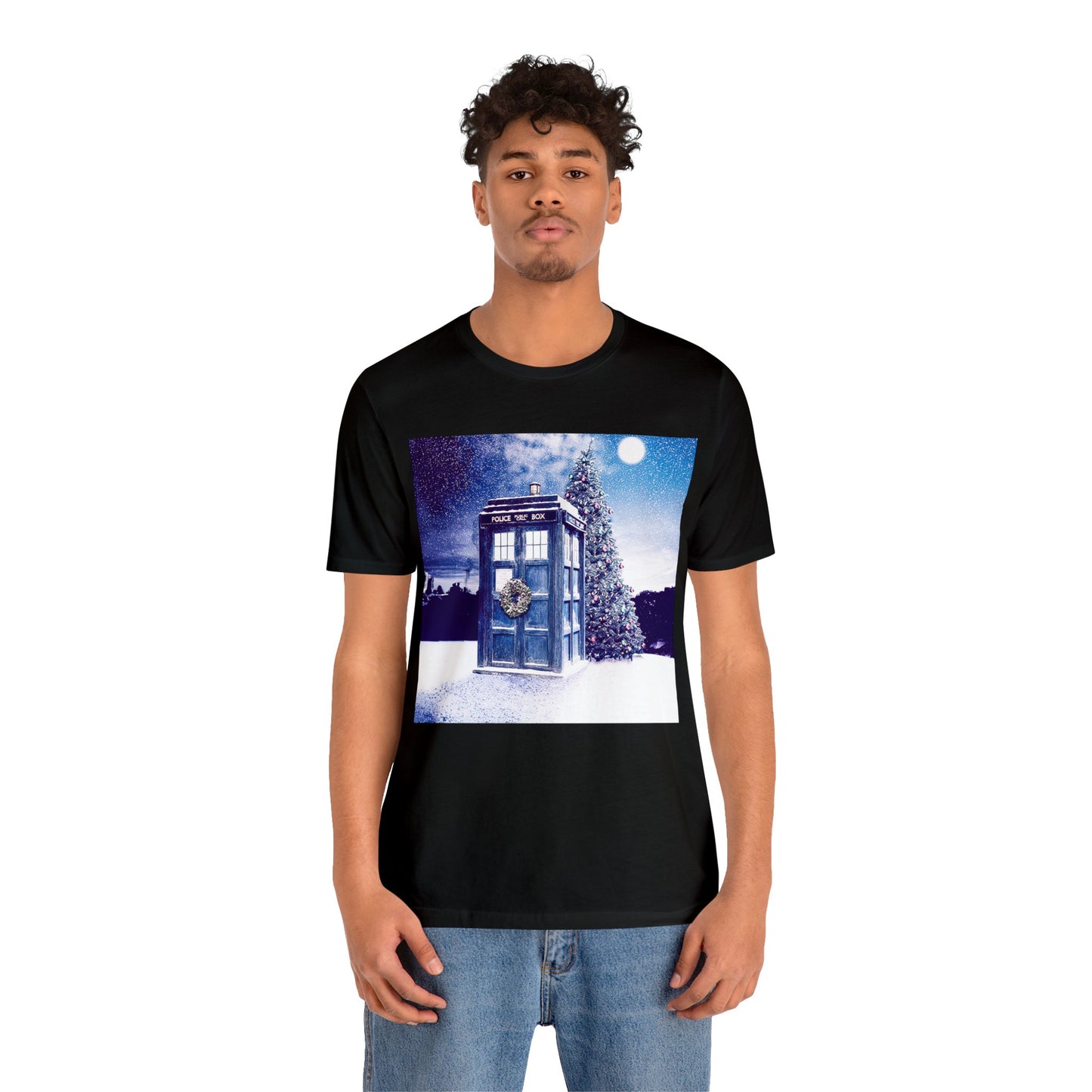 Dr Who Christmas - Dr Who Tardis Shirt - Dr Who Christmas Tardis Tshirt - Retro Doctor Who Tardis Tee - Christmas TARDIS Tshirt