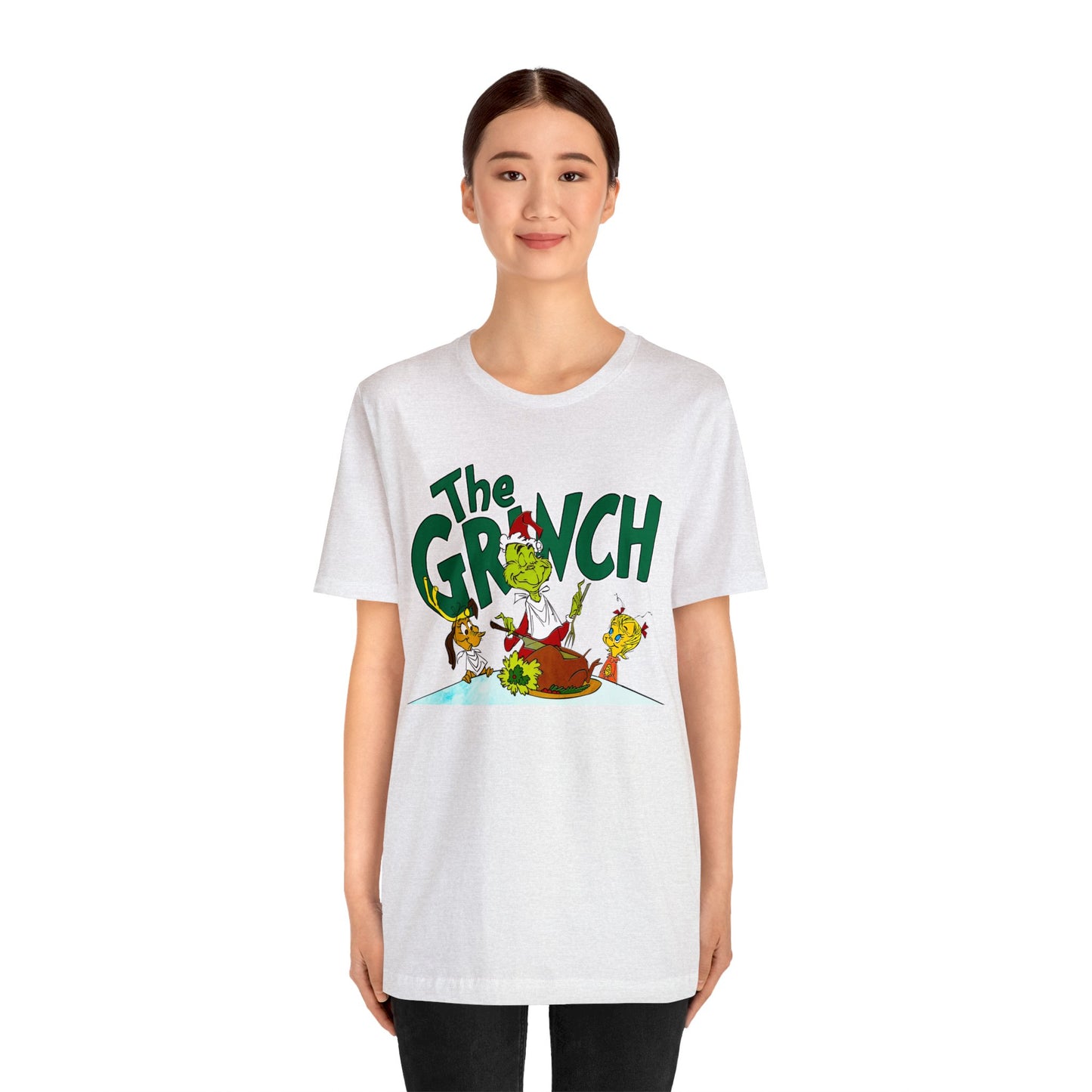 The Grinch cartoon tshirt - The Grinch Christmas table tshirt - Holiday Grinch Christmas table tshirt - Christmas Grinch dinner tshirt