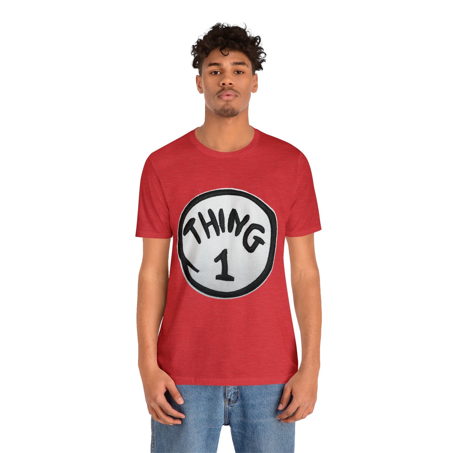 Thing 1 Playful Graphic Vibes Tee - Cat in the Hat Seuss Fan Fashion TShirt - Valentines Day Childrens Book Companion Shirt