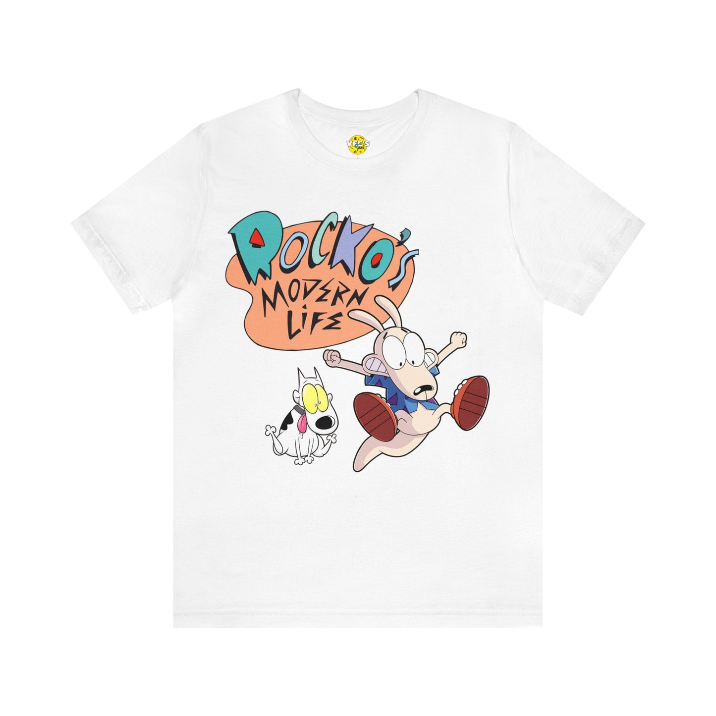 Rockos Modern Life Retro Short Sleeve T-Shirt - Cartoon Nostalgia Tee