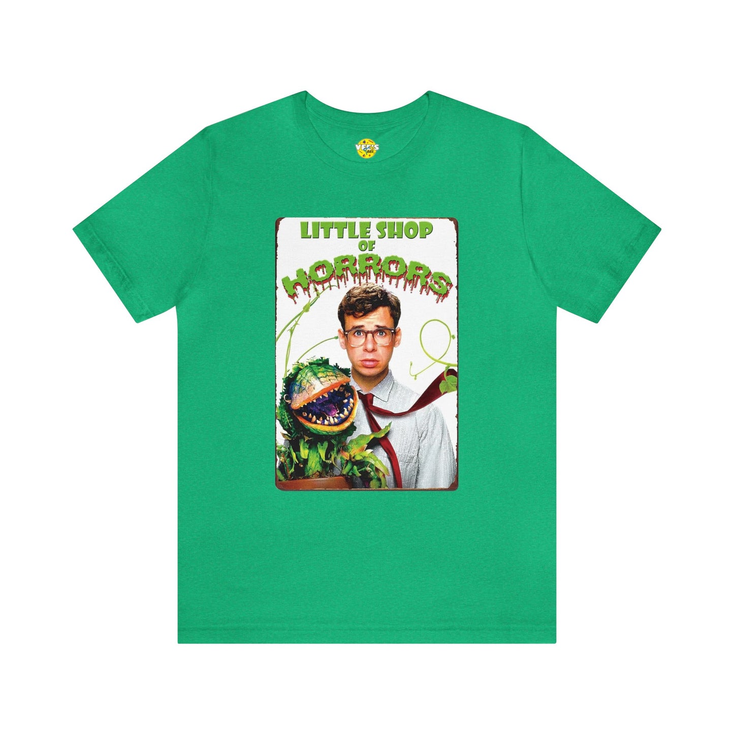 Halloween Little Shop of Horrors Movie Poster Short Sleeve T-Shirt - Classic Musical Comedy Tee - Audrey II Plant Shirt