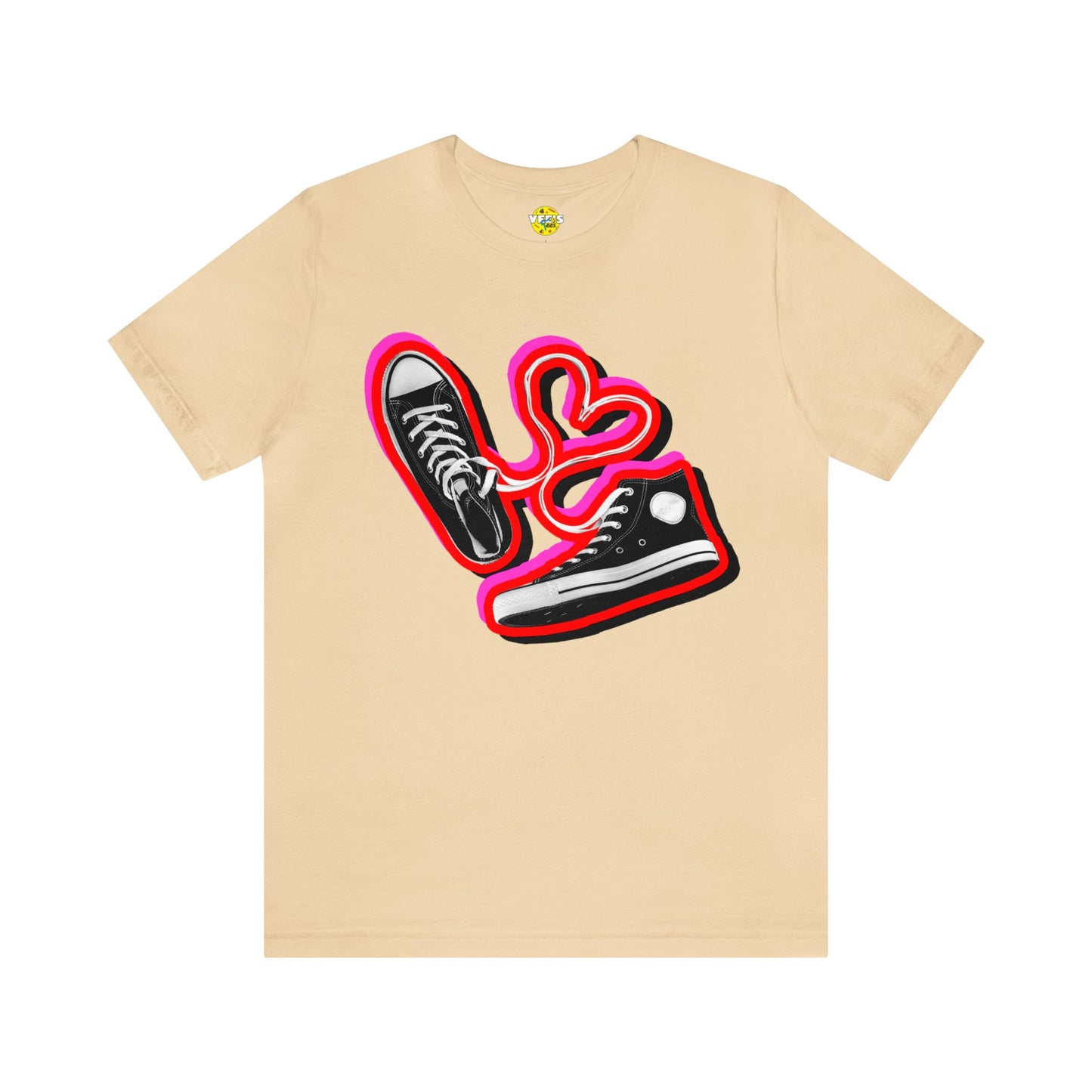 Valentines Day Shoestring Heart TShirt - Shoestring Heart Sneaker Graphic Tee - Unisex 90s Converse Tshirt