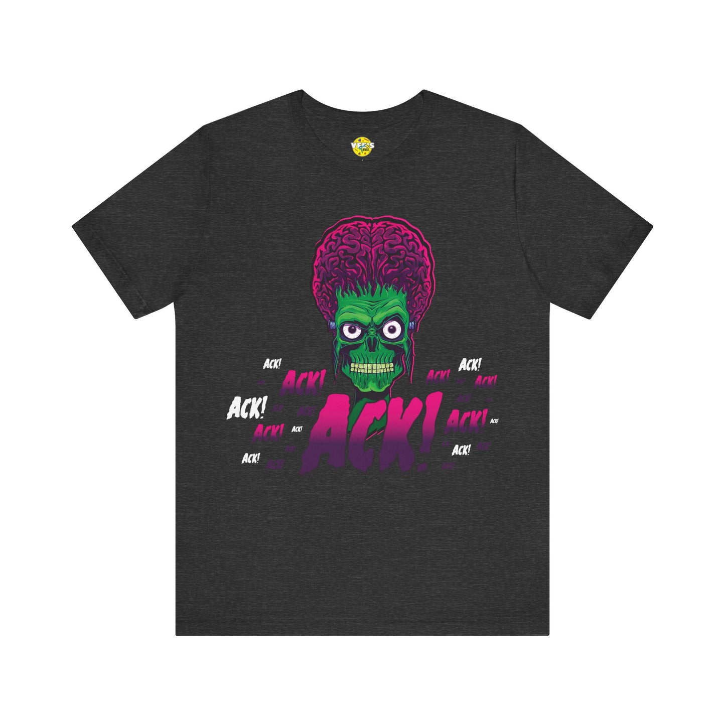 Halloween Mars Attacks! Alien Short Sleeve T-Shirt - Retro Sci-Fi Movie Graphic Tee, Vintage Extraterrestrial Invasion Shirt