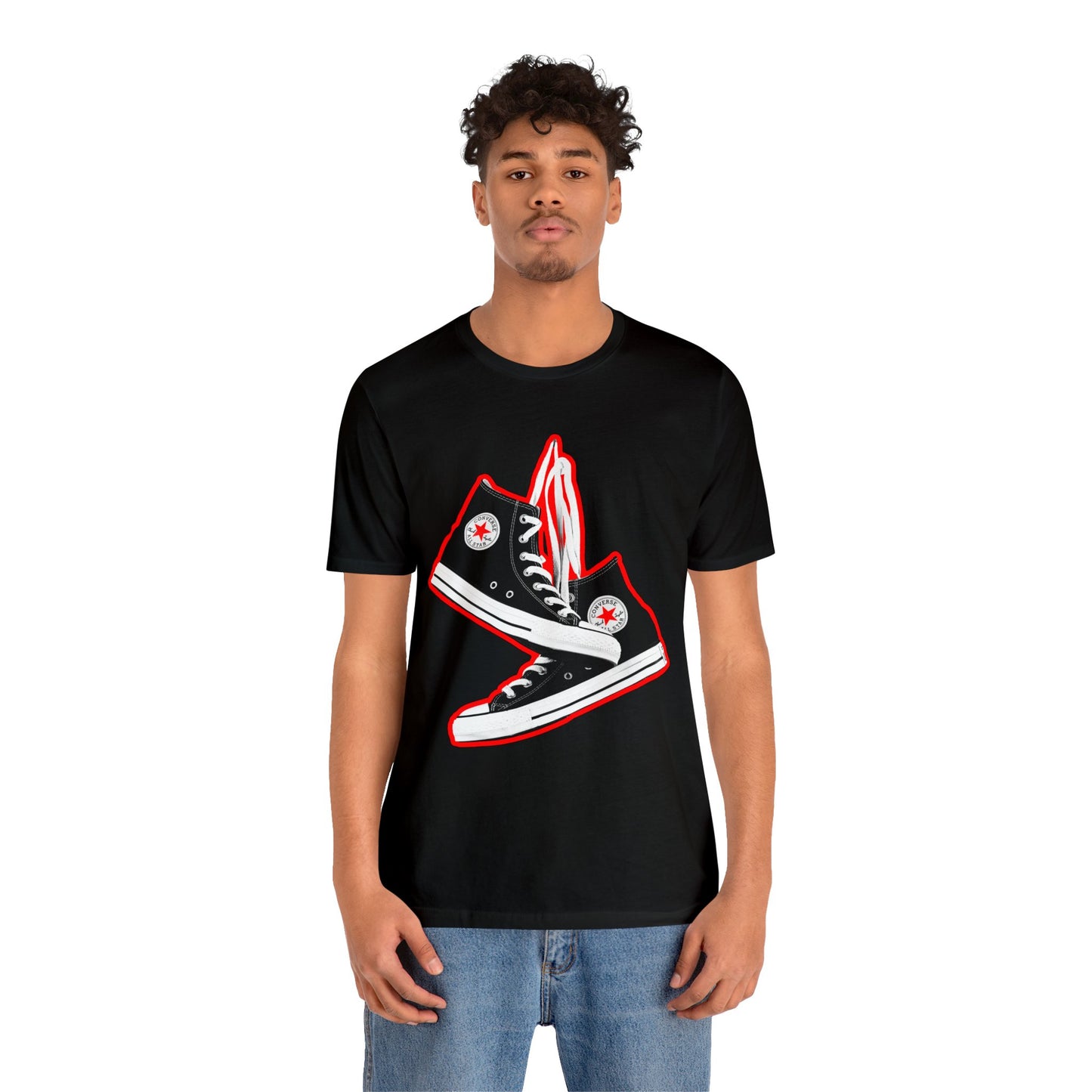 Black Sneakers tshirt - 90s Sneakers tshirt - converse chuck taylor all stars tshirt - High Top Chuck Taylor All Stars Tshirt