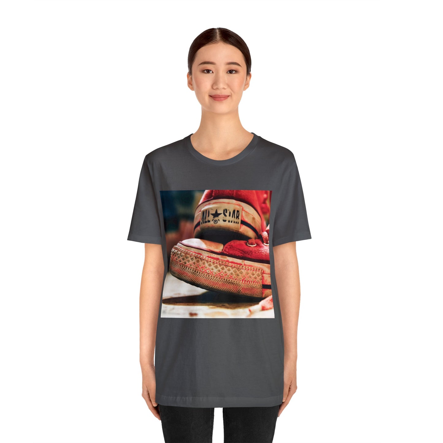 Red Chuck Taylors Zoomed In Short Sleeve T-Shirt - Classic Sneaker Lover Tee, Vintage Shoe Graphic Shirt