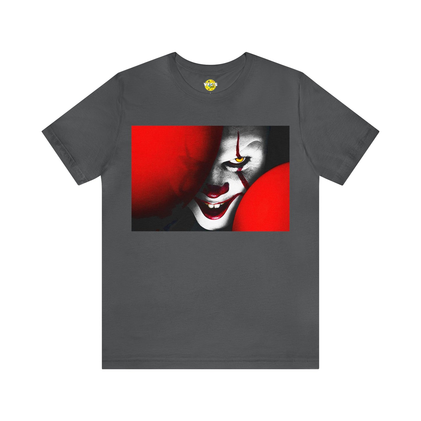 Halloween Pennywise Red Balloons Short Sleeve T-Shirt - IT Clown Tee - Horror Movie Shirt - Stephen King's IT Fan Gift