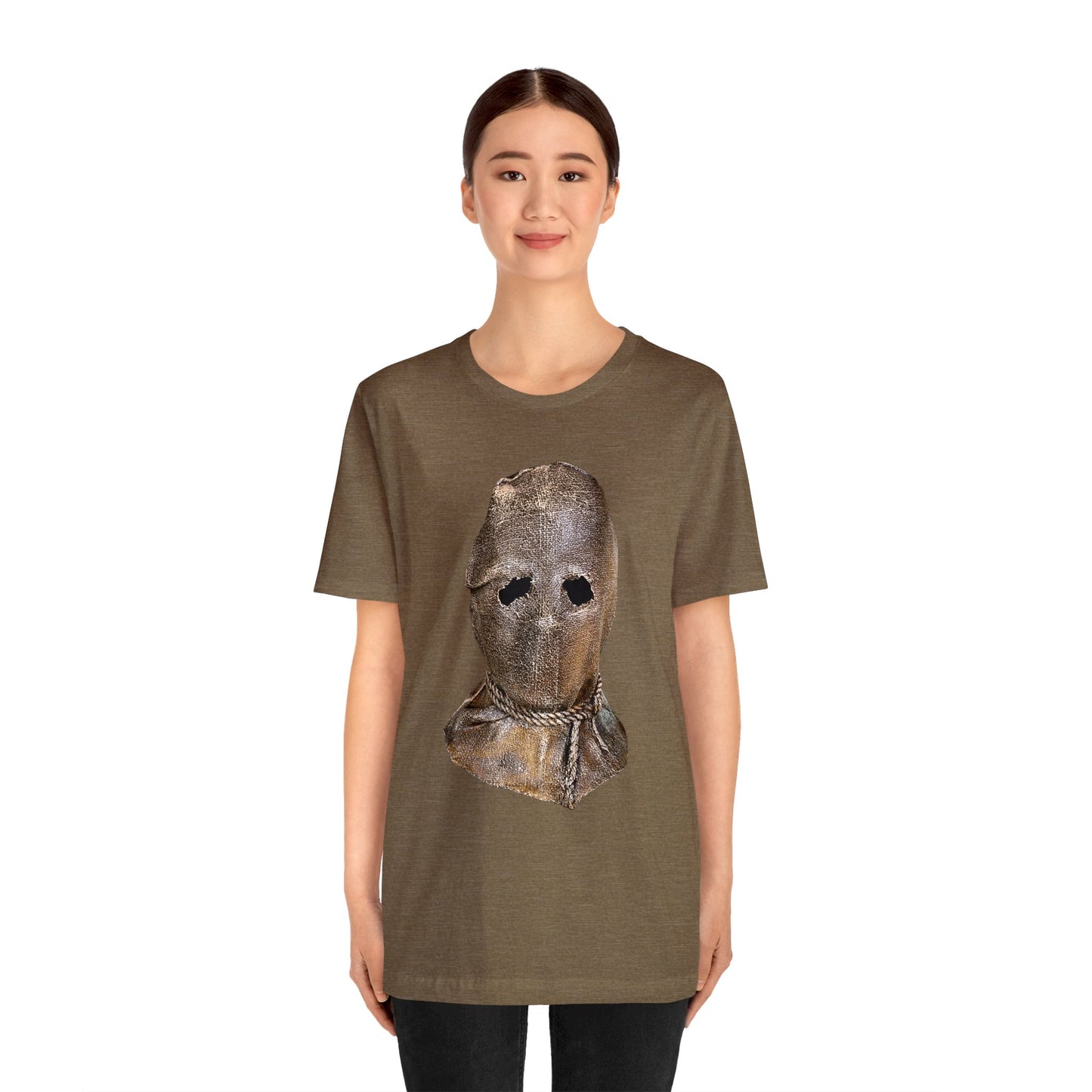 Halloween Jason's Sack Mask Short Sleeve T-Shirt - Friday the 13th Horror Icon Tee, Classic Slasher Graphic Shirt