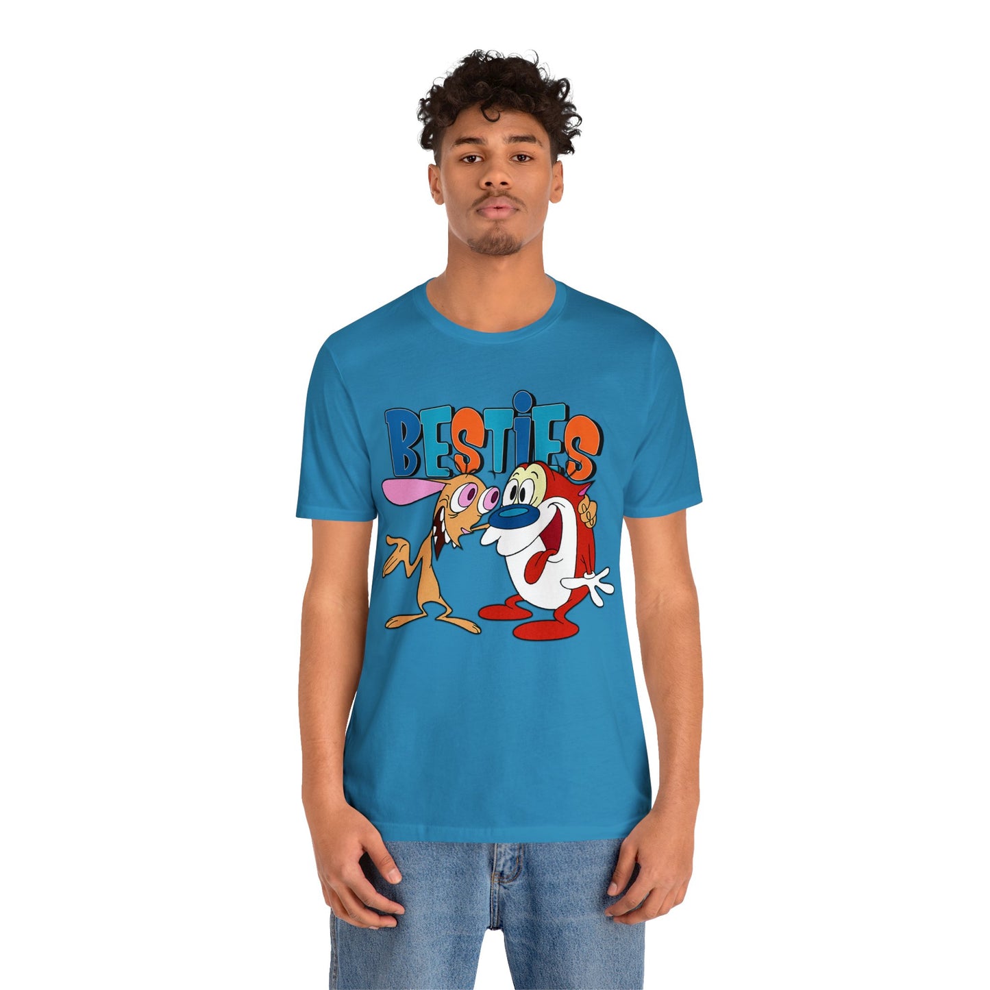 Ren & Stimpy Besties Short Sleeve T-shirt - 90s Cartoon Retro TV Show