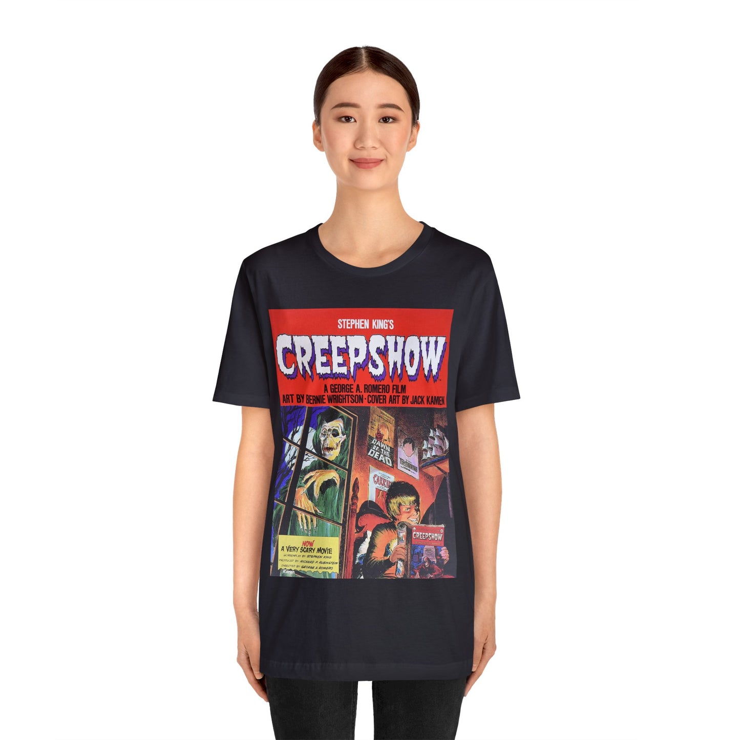 Halloween Creepshow Movie Poster Short Sleeve T-Shirt - Vintage Horror Tee, Classic Film Graphic Shirt