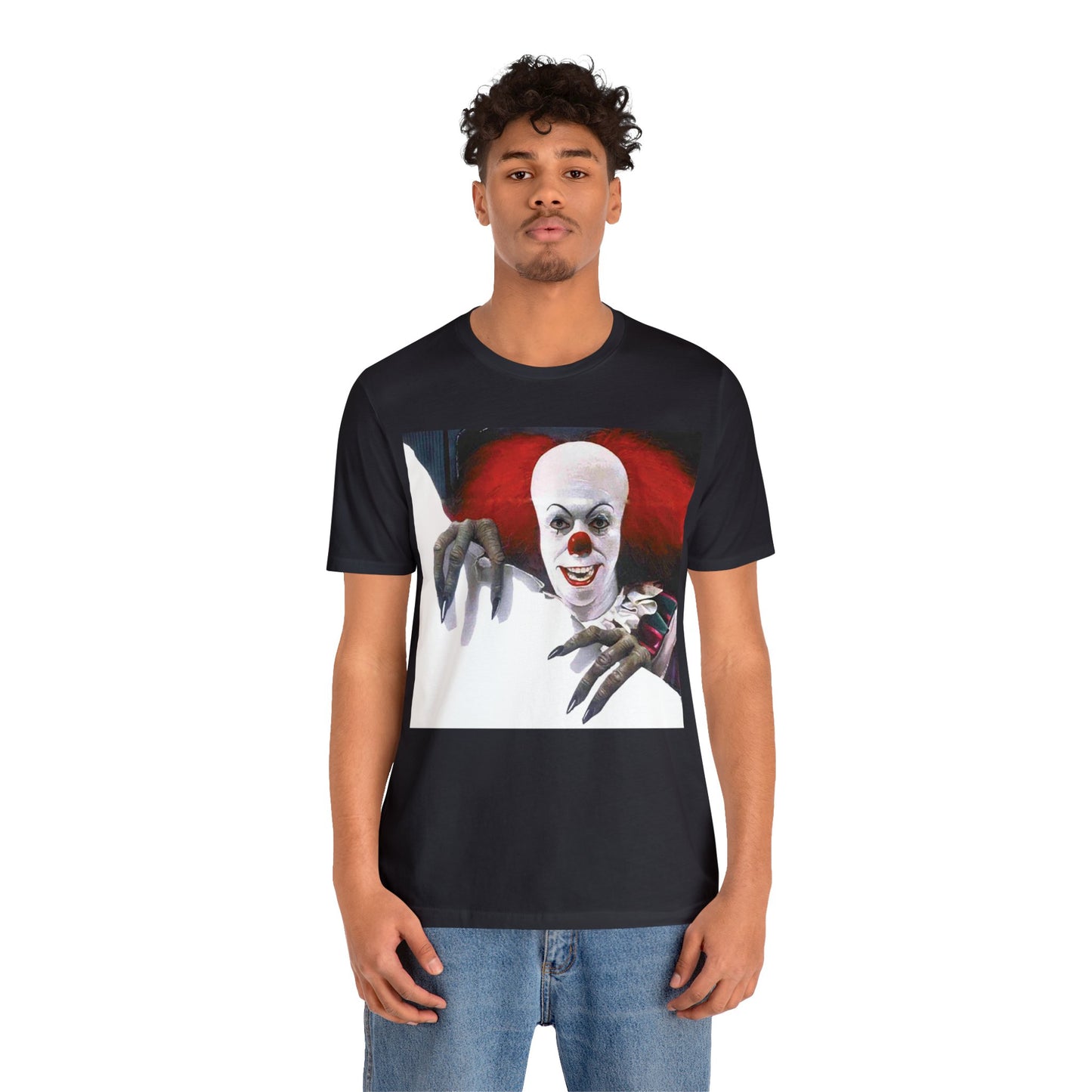 Halloween Pennywise IT Movie Short Sleeve T-Shirt - Horror Clown Tee, Scary Movie Graphic Shirt