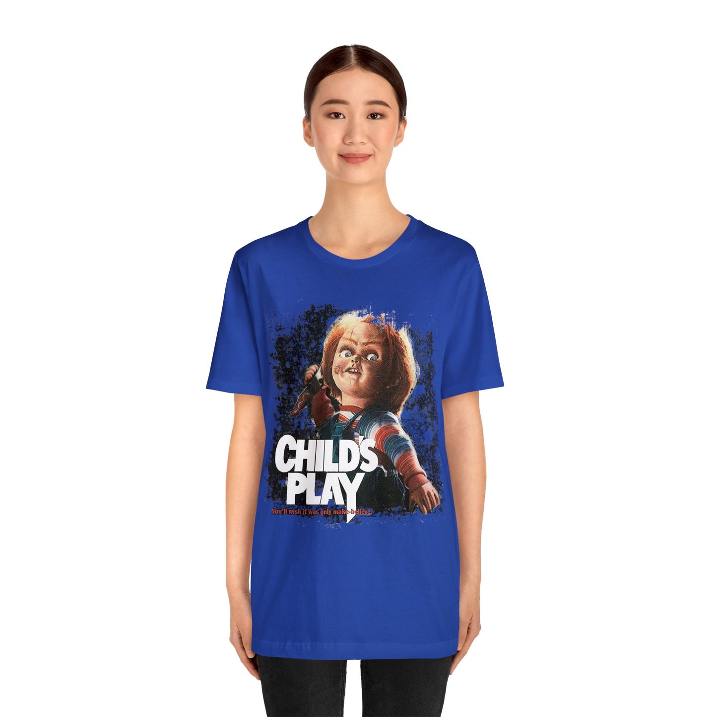 Halloween Child's Play Original Movie Poster Short Sleeve T-Shirt - Classic Horror Film Tee - Chucky Doll Shirt