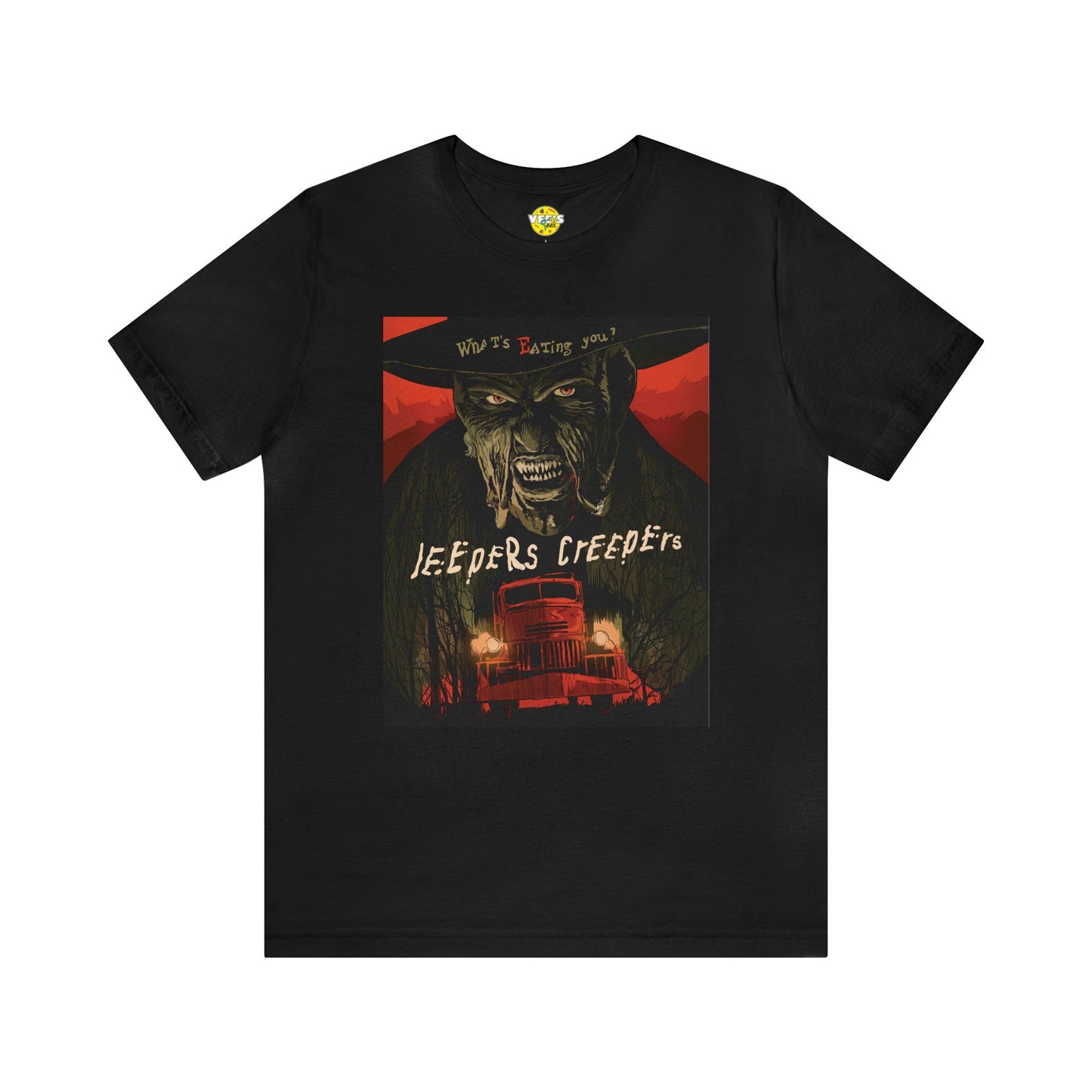 Halloween Jeepers Creepers Movie Poster Short Sleeve T-Shirt - Vintage Horror Film Tee, Retro Classic Cinema Graphic Shirt