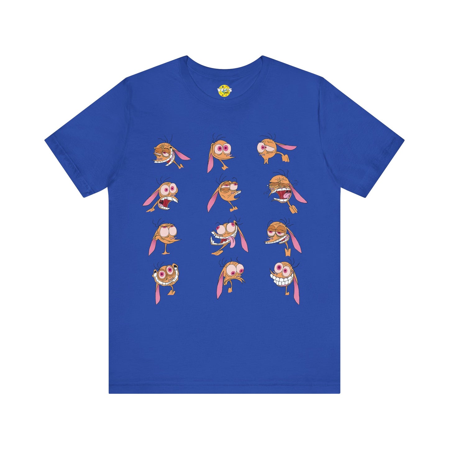 Ren's Expressions - Ren Hoek Faces Short Sleeve T-Shirt - Ren and Stimpy Cartoon