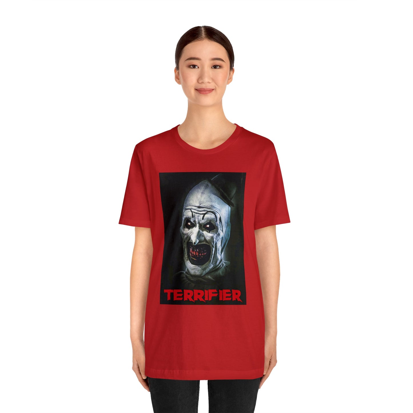 Halloween Terrifier Short Sleeve T-Shirt - Art the Clown Tee - Horror Movie Shirt