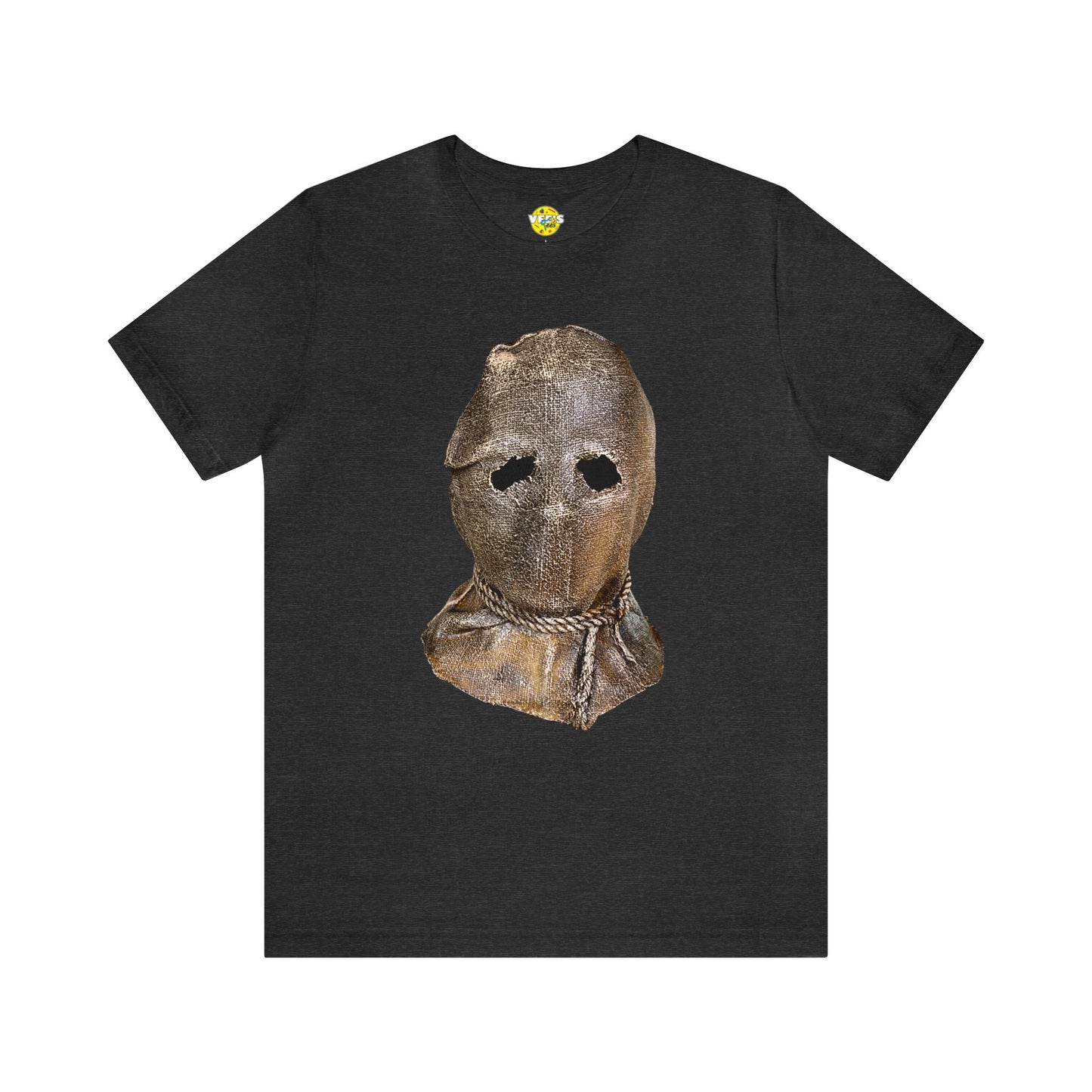 Halloween Jason's Sack Mask Short Sleeve T-Shirt - Friday the 13th Horror Icon Tee, Classic Slasher Graphic Shirt