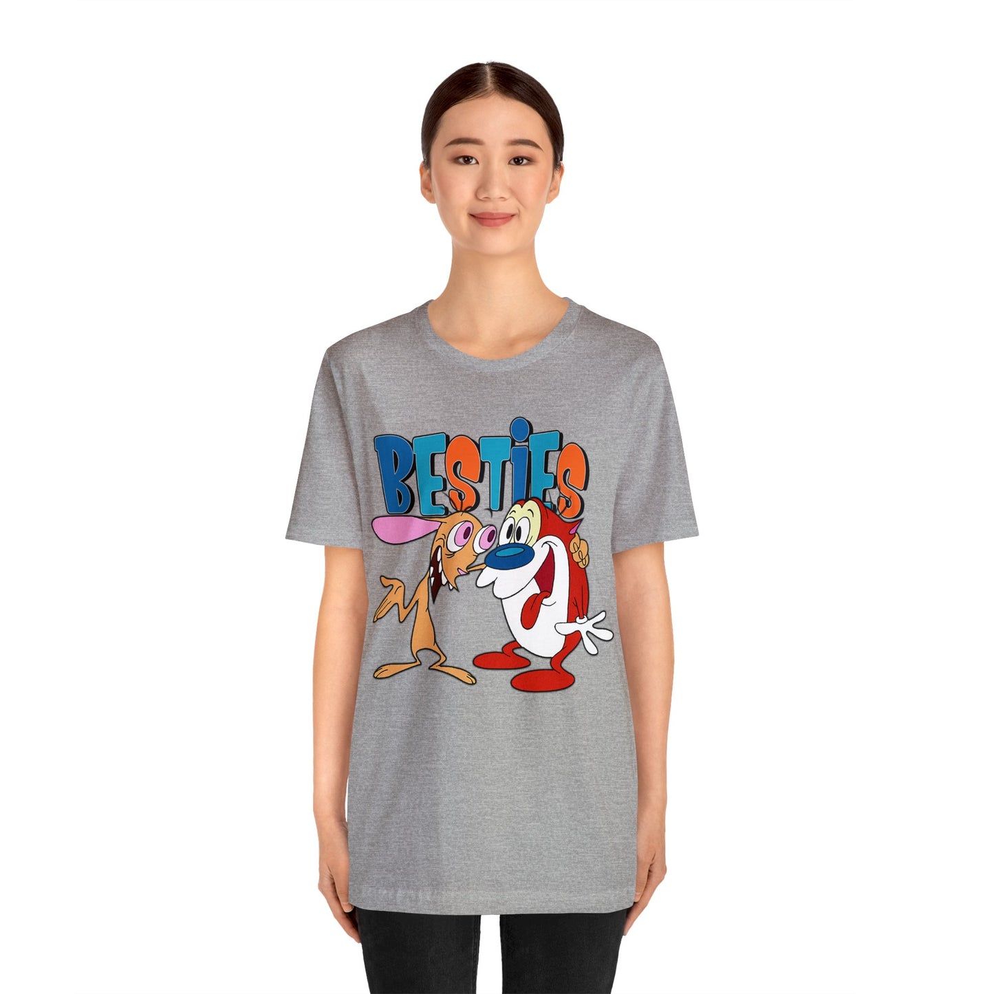 Ren & Stimpy Besties Short Sleeve T-shirt - 90s Cartoon Retro TV Show