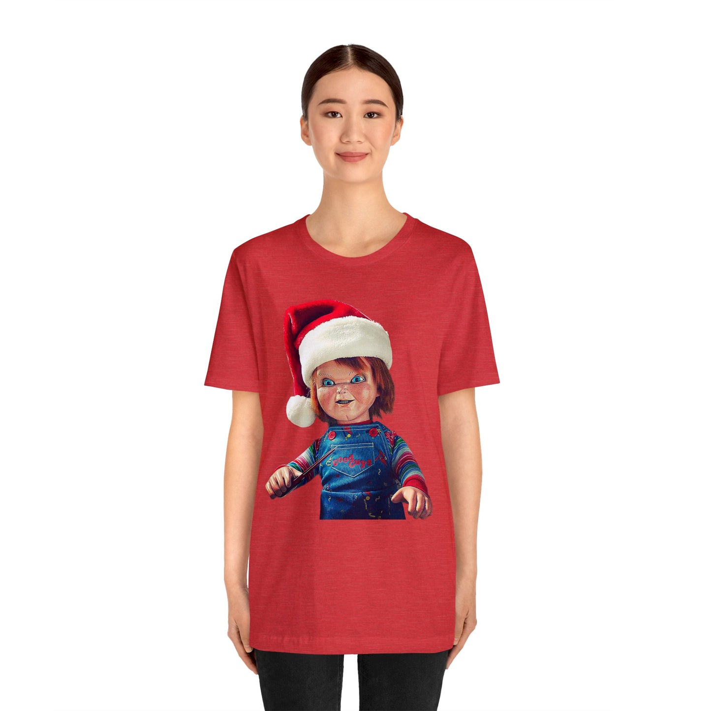 Yuletide Chucky Holiday Short Sleeve T-Shirt - Festive Horror Christmas Tee