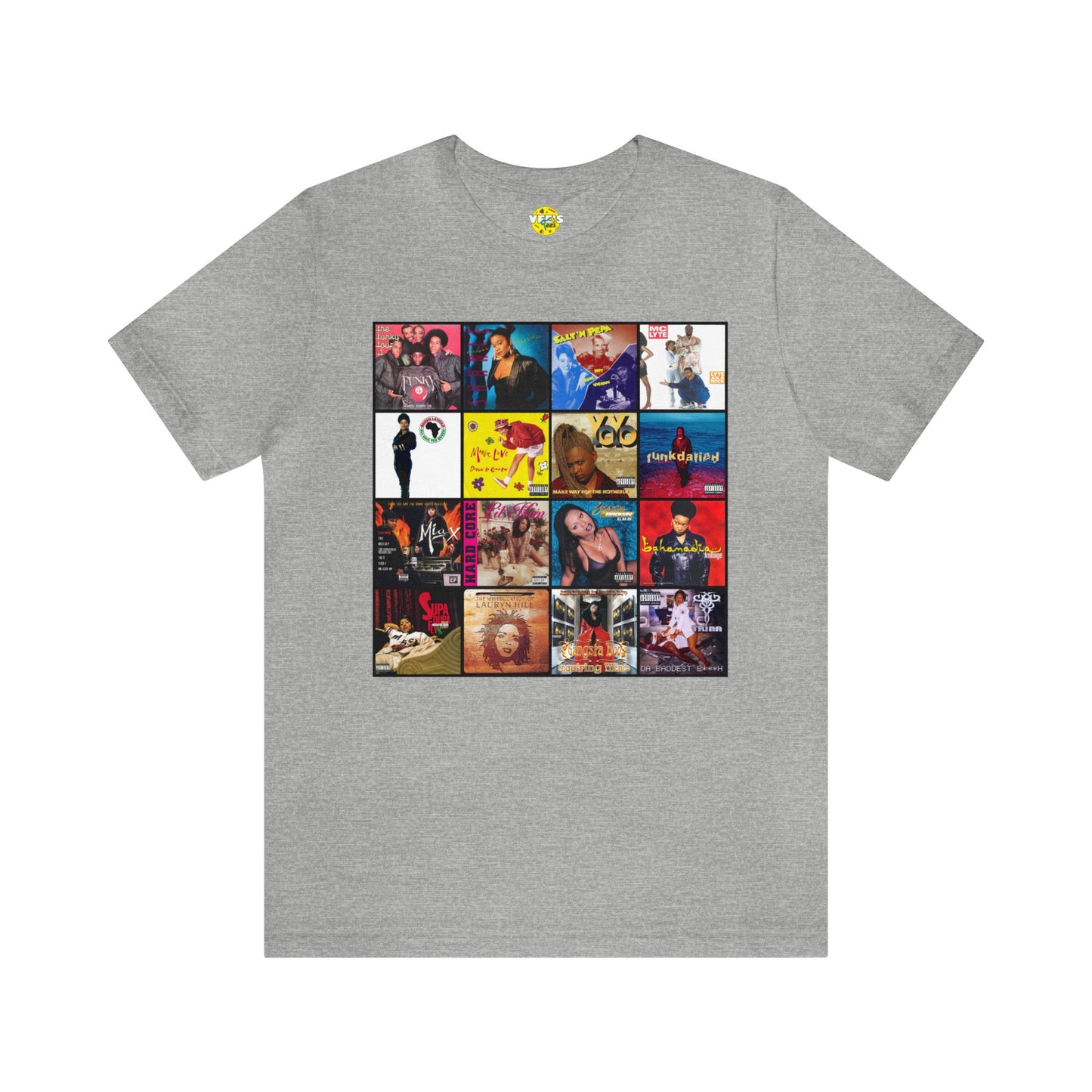 Founding Ladies of Hip Hop Album Cover Collage T-Shirt, Vintage Rap Legends Tee, 80s 90s Music Shirt