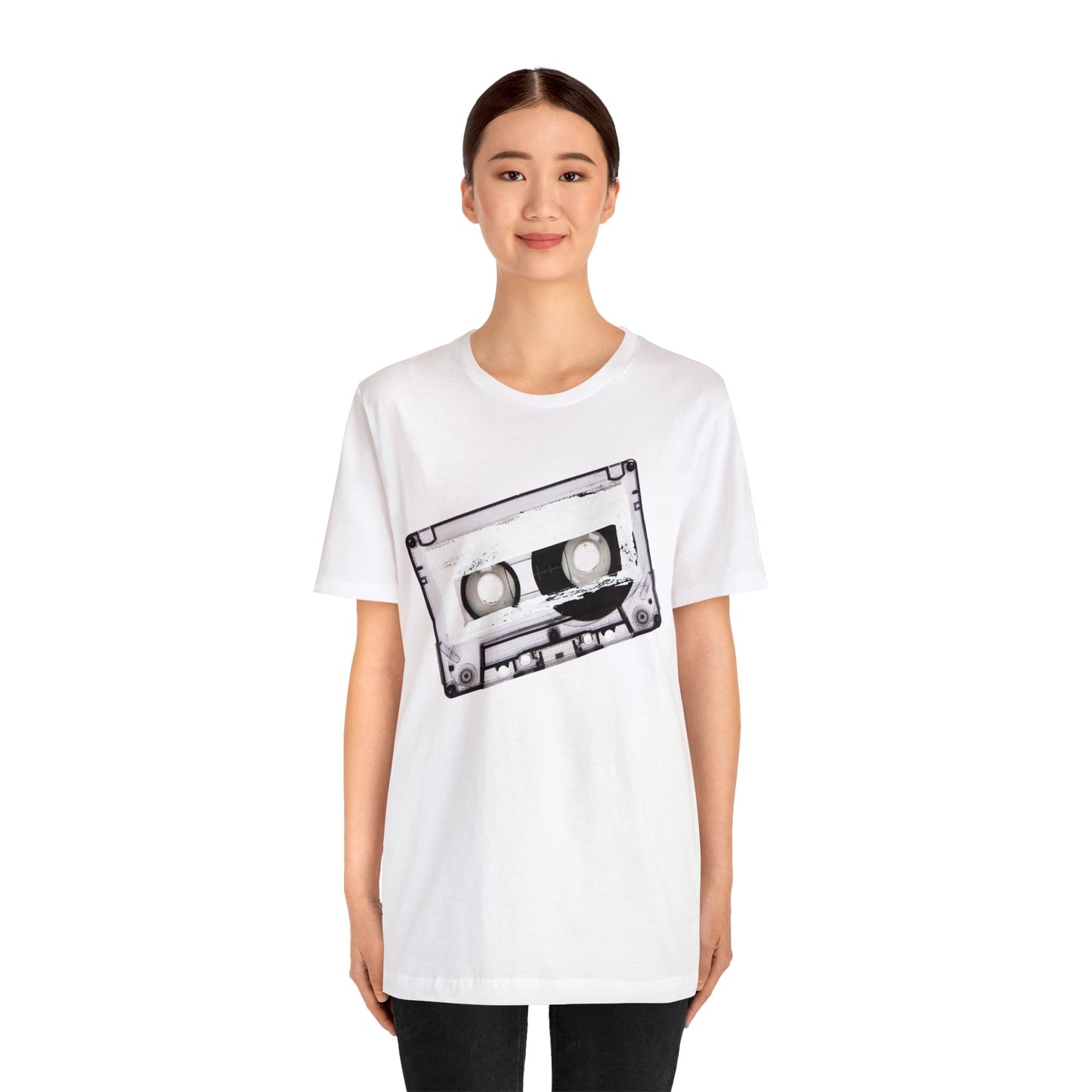 Retro Cassette Tape Short Sleeve T-Shirt - Vintage Music Lover Tee, 80s Nostalgia Graphic Shirt