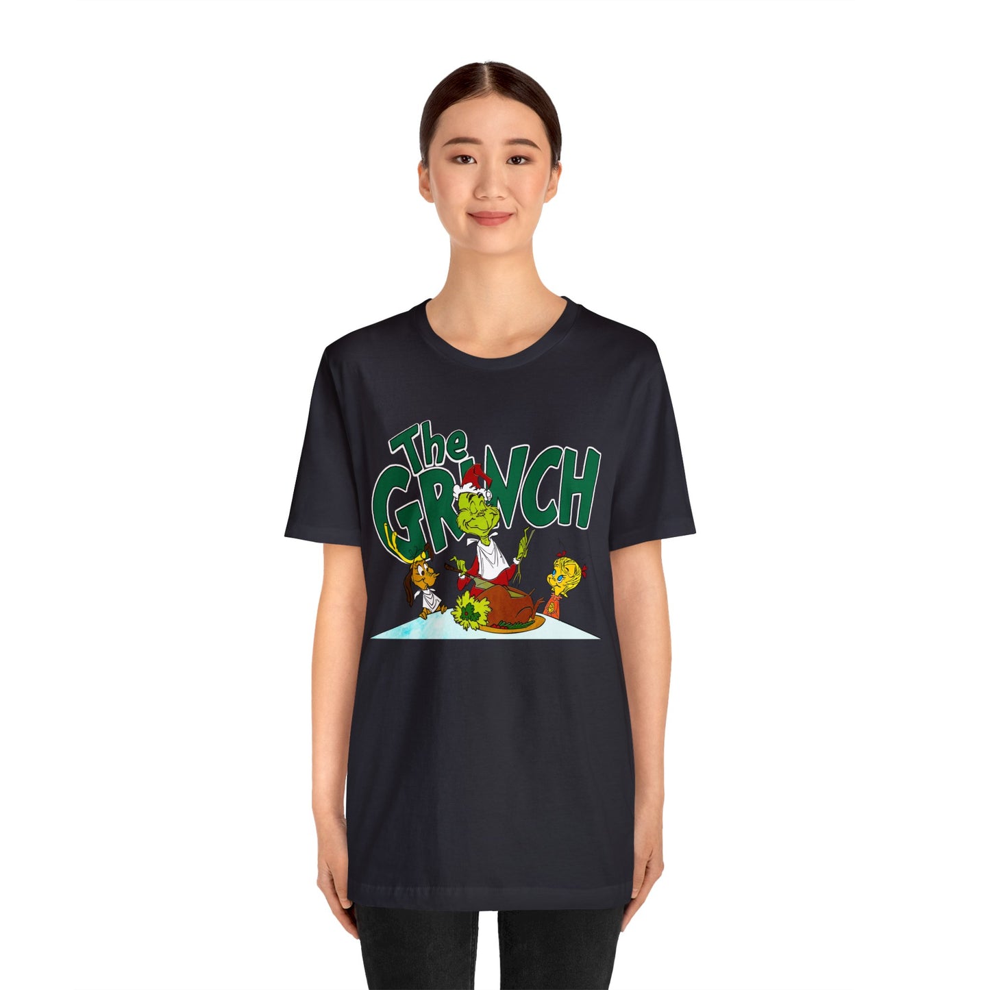 The Grinch cartoon tshirt - The Grinch Christmas table tshirt - Holiday Grinch Christmas table tshirt - Christmas Grinch dinner tshirt