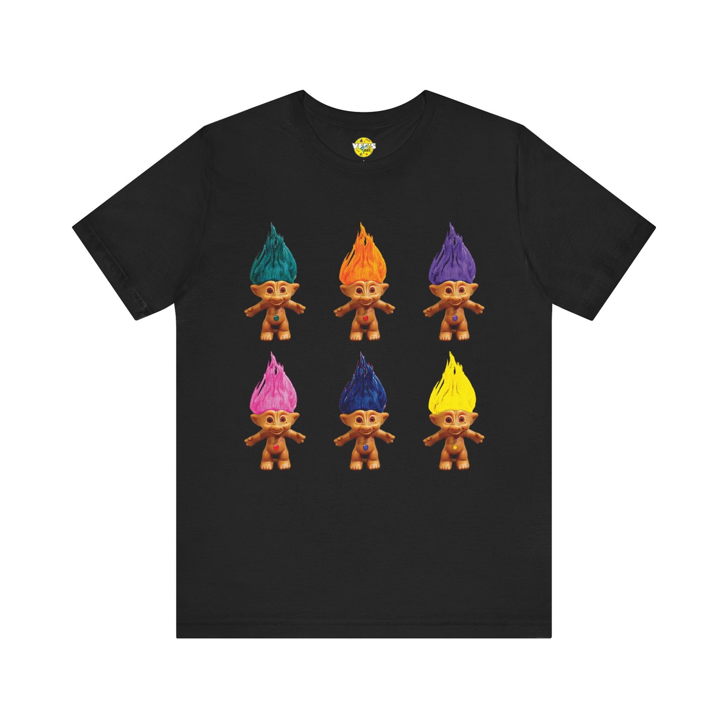 Vintage Treasure Troll Squad Short Sleeve T-Shirt - Retro 90s Nostalgia Tee