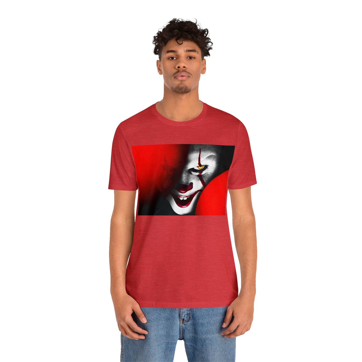 Halloween Pennywise Red Balloons Short Sleeve T-Shirt - IT Clown Tee - Horror Movie Shirt - Stephen King's IT Fan Gift