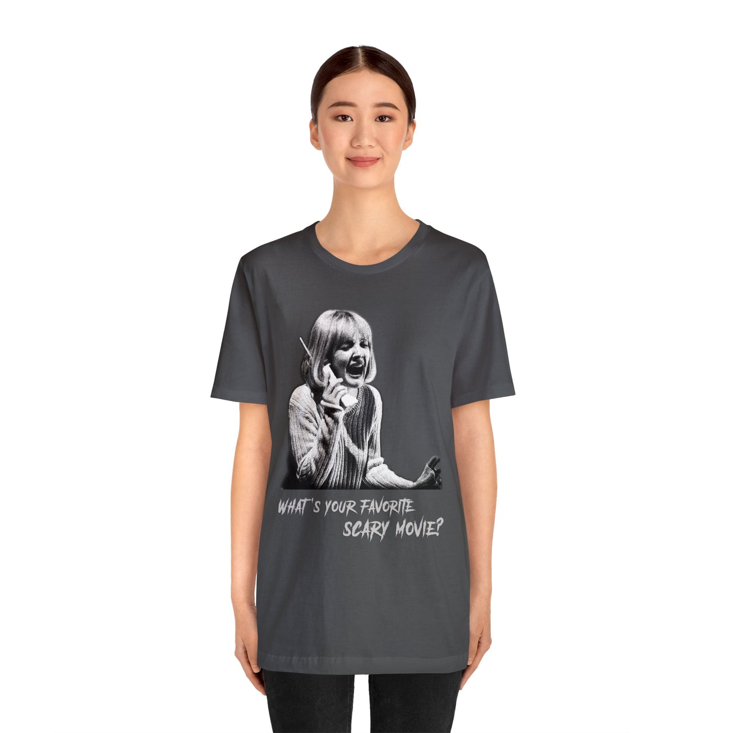 Halloween Casey Becker Scream Movie Short Sleeve T-Shirt - Horror Film Fan Tee, Classic Slasher Icon Shirt