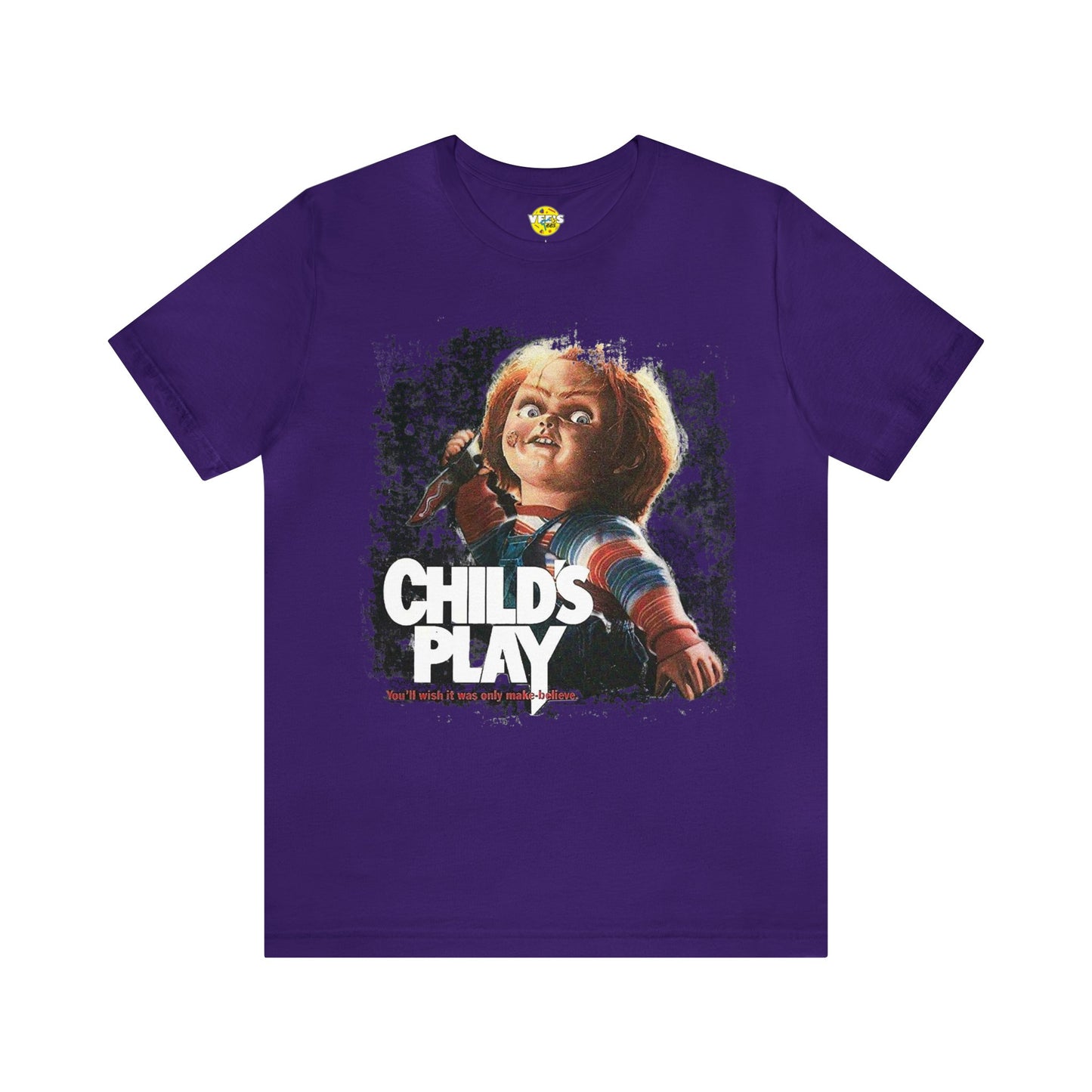 Halloween Child's Play Original Movie Poster Short Sleeve T-Shirt - Classic Horror Film Tee - Chucky Doll Shirt