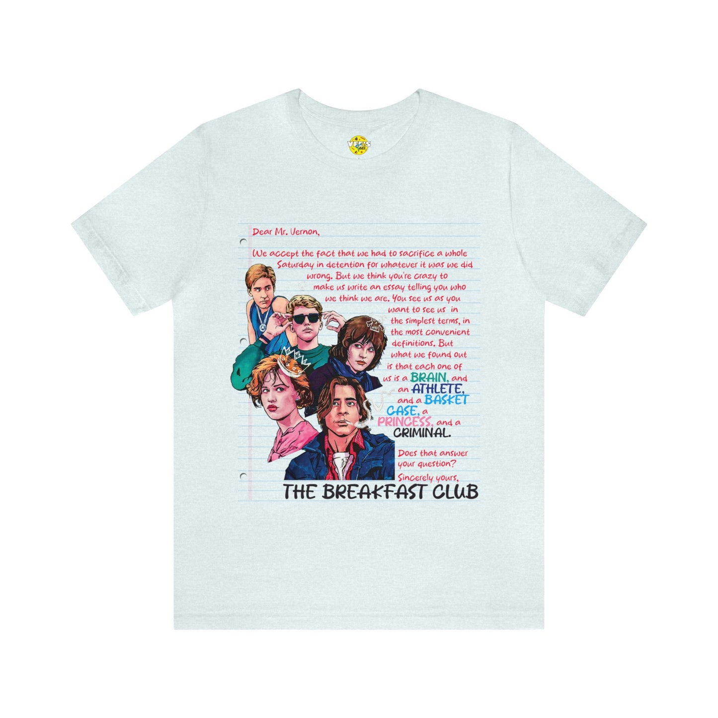 The Breakfast Club Movie - The Breakfast Club Shirt - Retro Teen Movie - The Breakfast Club Movie TShirt - 80s  Teen Movie TShirt