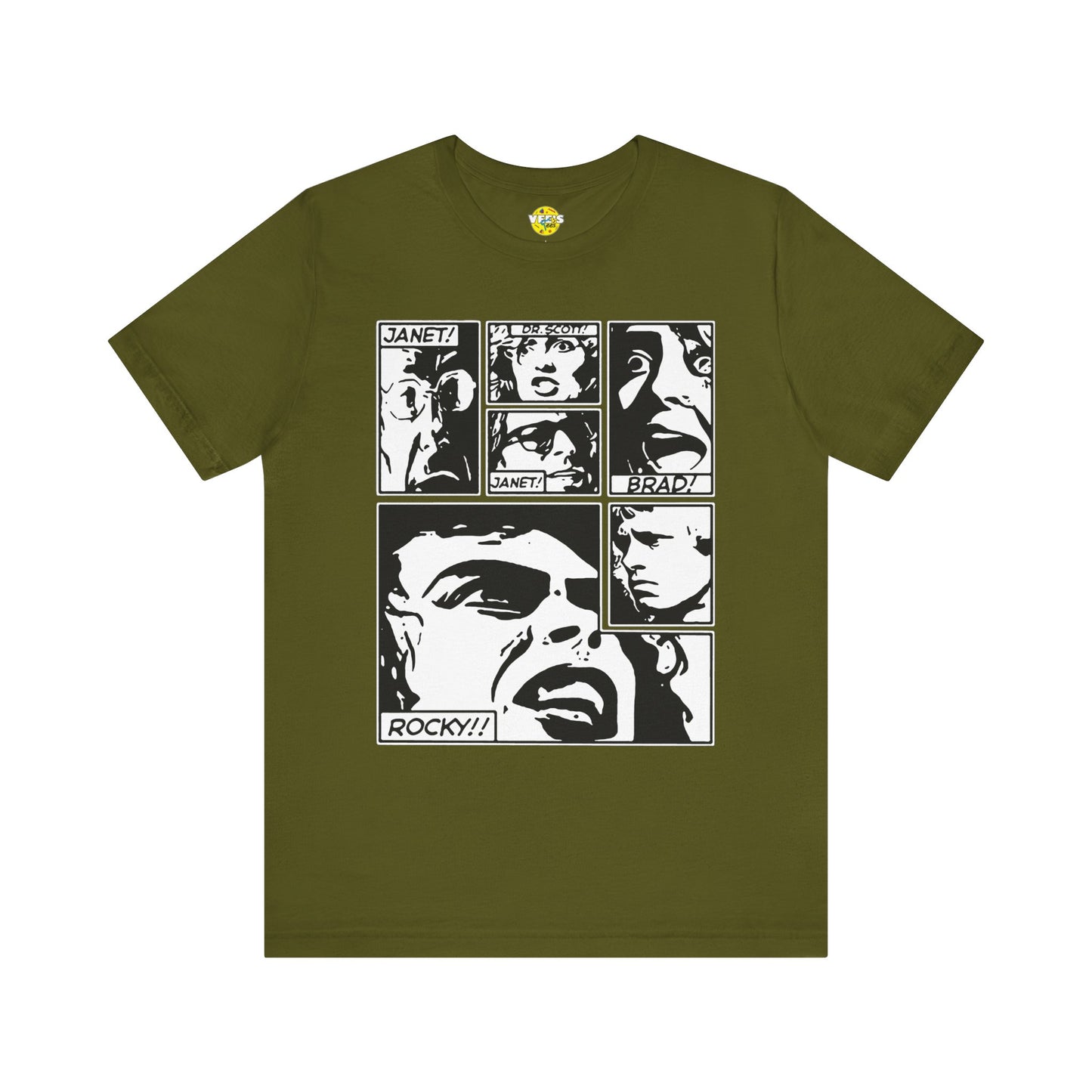 Halloween Rocky Horror Picture Show Cast Comic Book Short Sleeve T-Shirt
