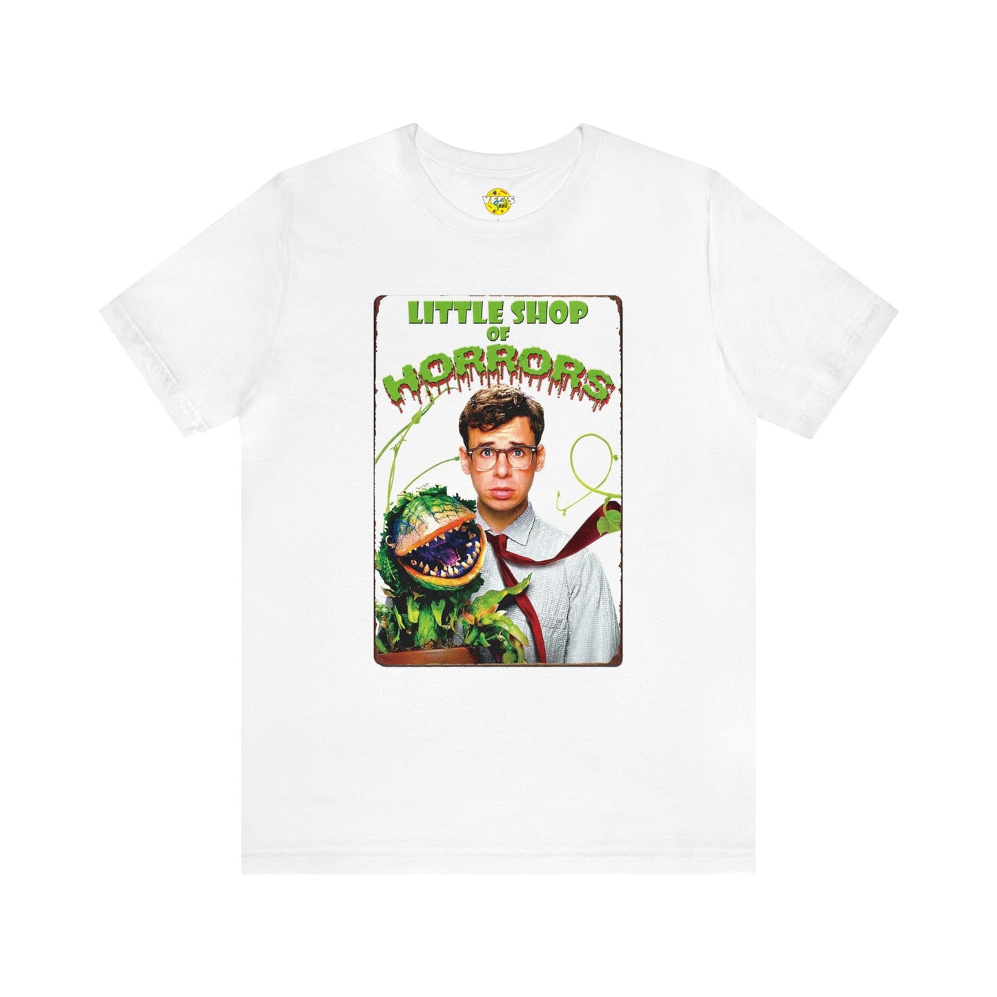 Halloween Little Shop of Horrors Movie Poster Short Sleeve T-Shirt - Classic Musical Comedy Tee - Audrey II Plant Shirt