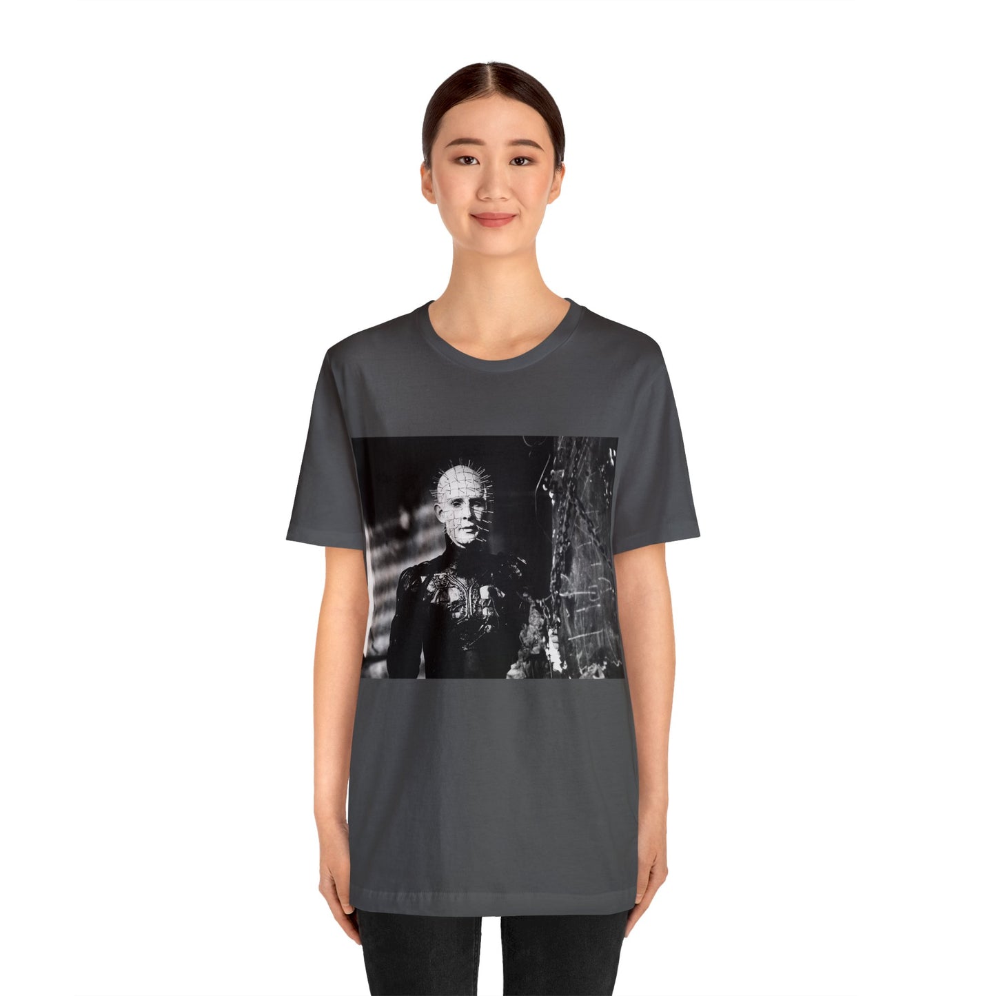 Halloween Hellraiser Pinhead Short Sleeve T-Shirt - Horror Movie Tee - Iconic Pinhead Art - Clive Barker - Cenobite Shirt