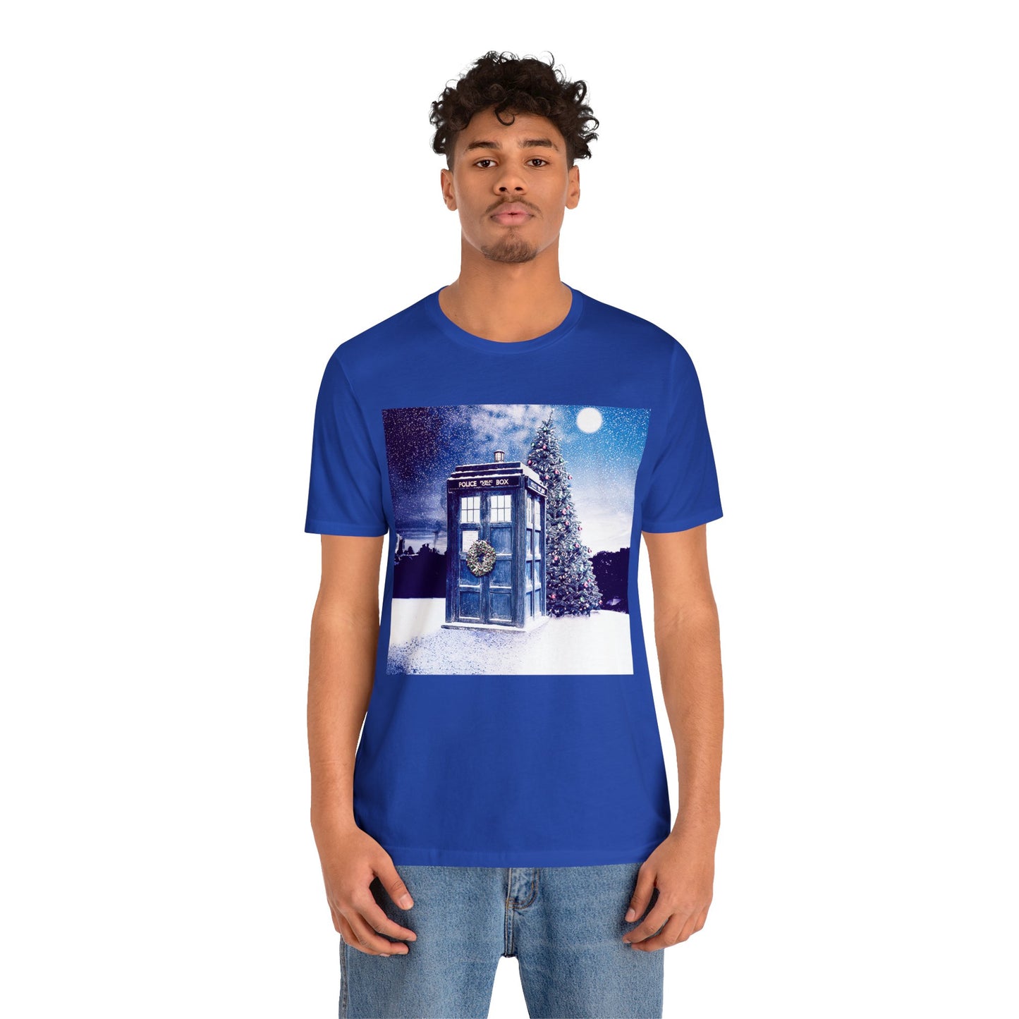 Dr Who Christmas - Dr Who Tardis Shirt - Dr Who Christmas Tardis Tshirt - Retro Doctor Who Tardis Tee - Christmas TARDIS Tshirt