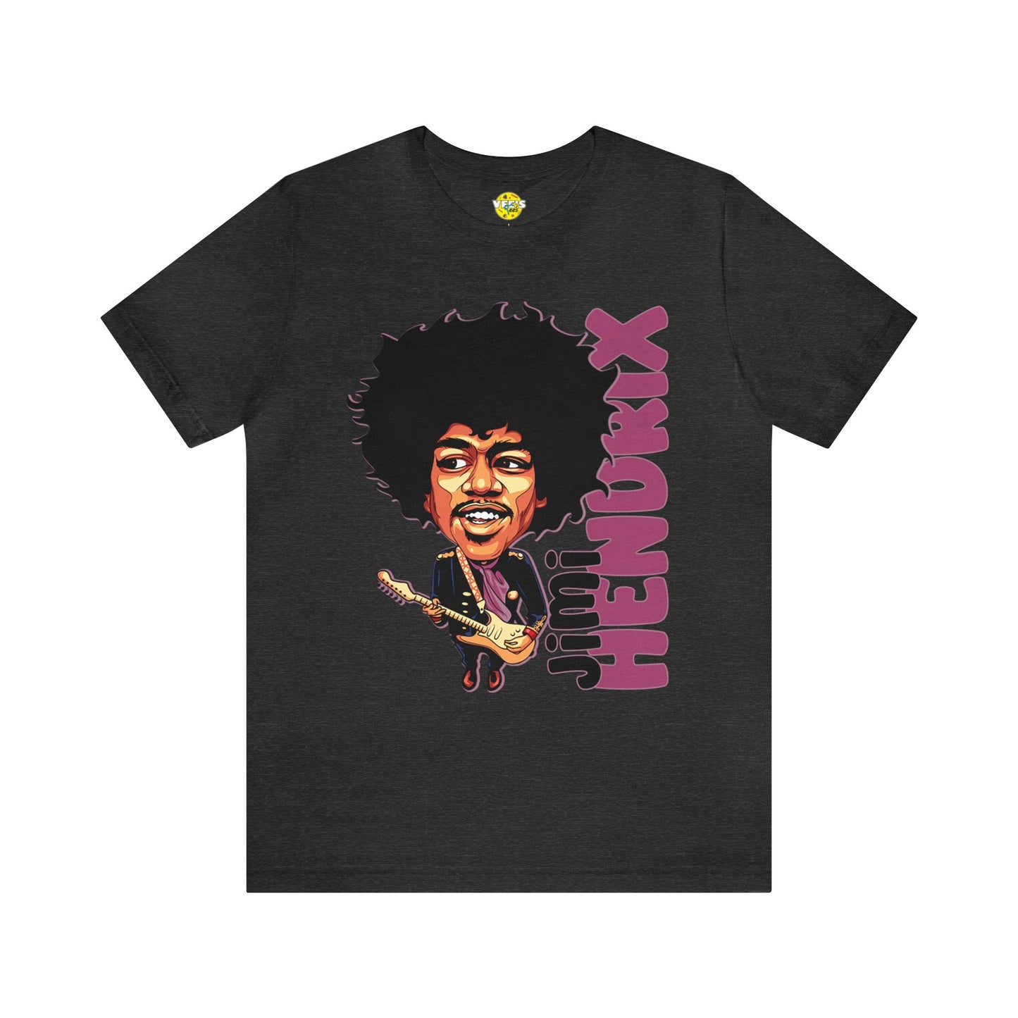 Jimi Hendrix Cartoon Portrait T-Shirt, Black History Icon Tee, Vintage Music Legend Shirt