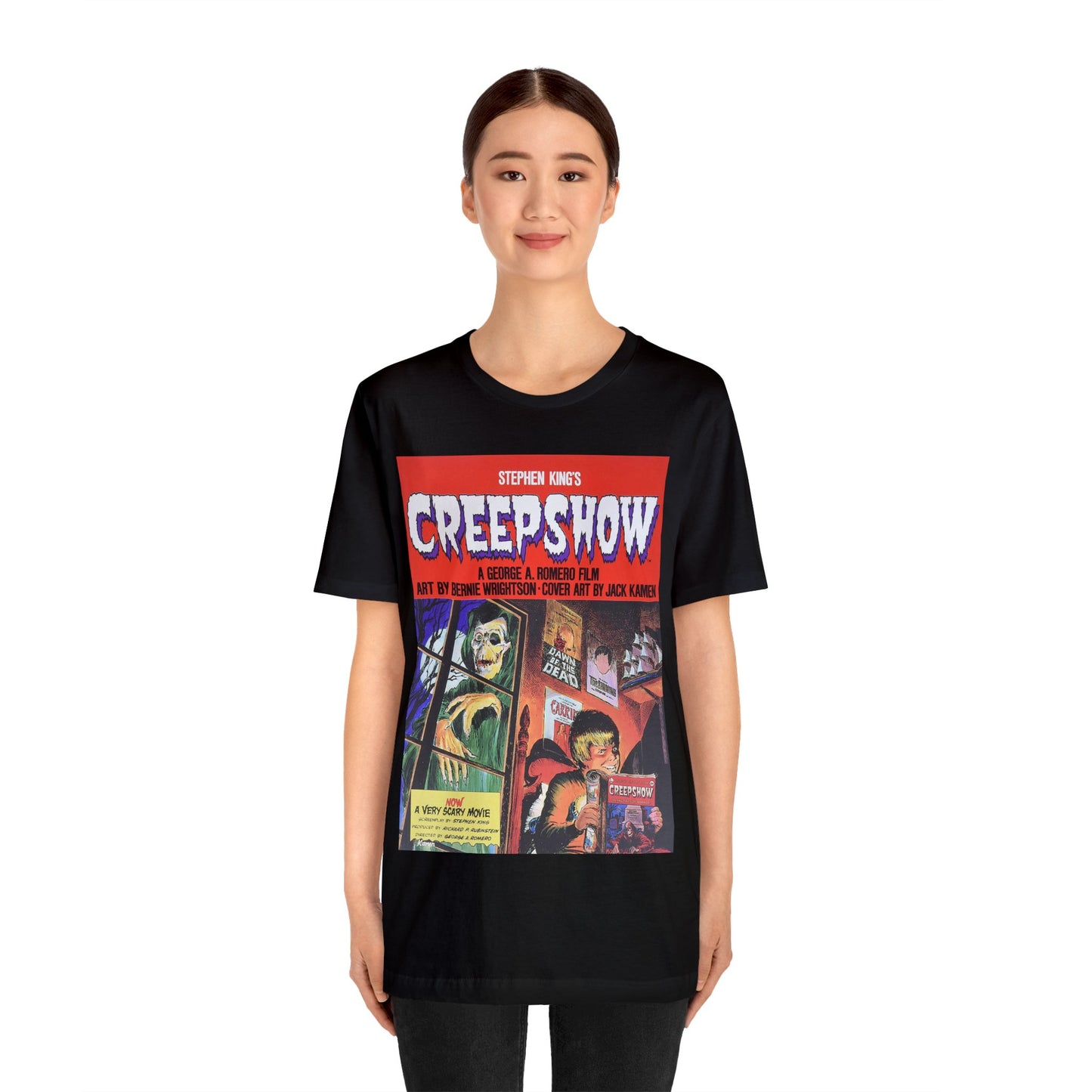 Halloween Creepshow Movie Poster Short Sleeve T-Shirt - Vintage Horror Tee, Classic Film Graphic Shirt