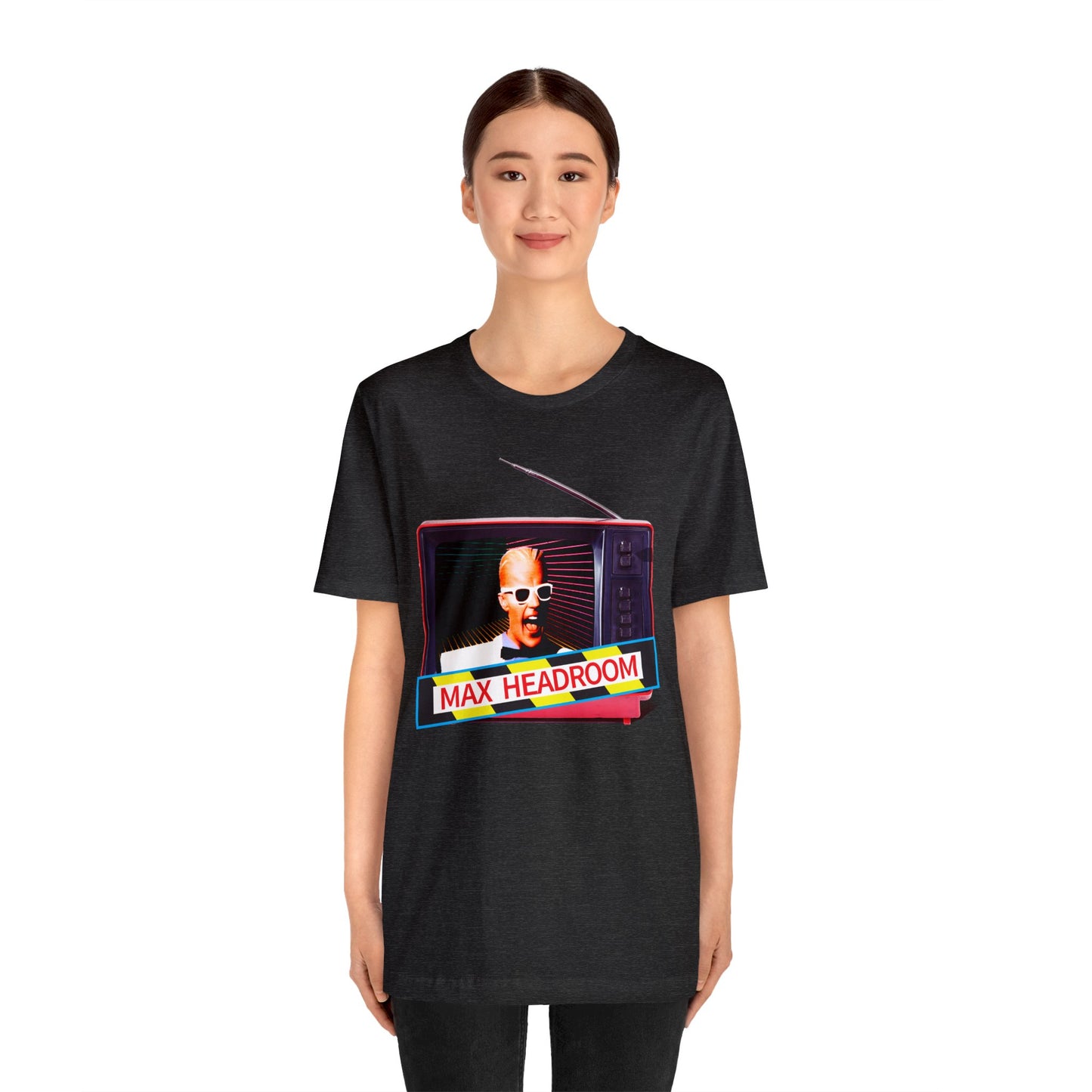 Max Headroom Retro TV Vibes Short Sleeve T-Shirt - Vintage Cyberpunk Tee