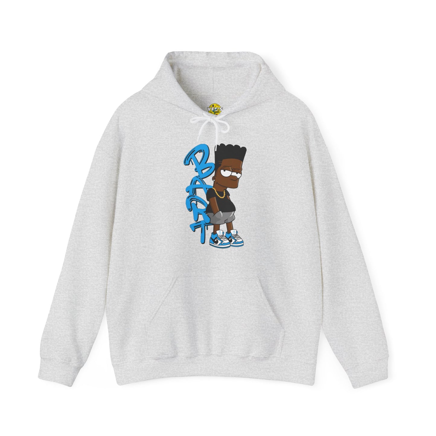 Black Bart Simpson Hoodie - Blue, Urban Streetwear, Vintage Cartoon Sweatshirt, Hip Hop Inspired, 90s Nostalgia