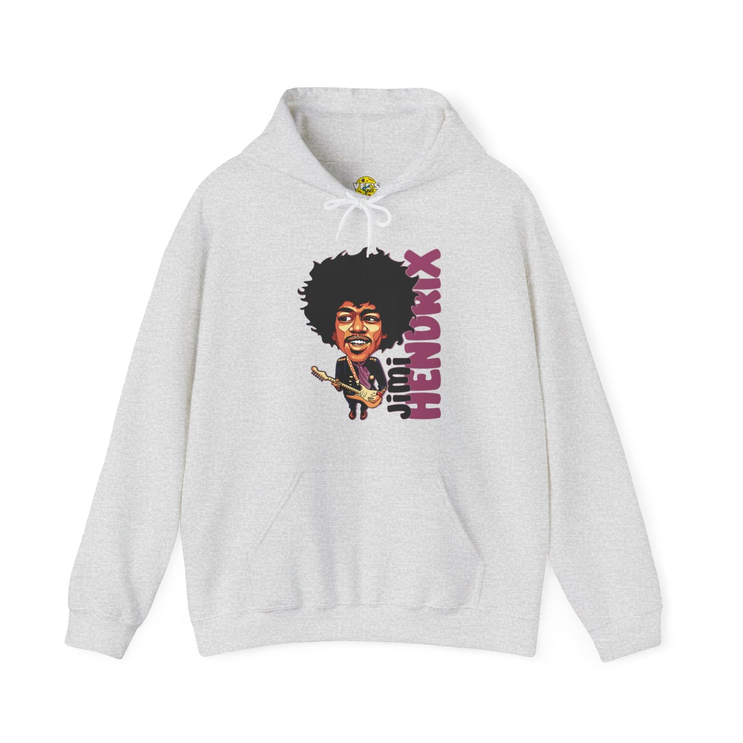 Jimi Hendrix Cartoon Portrait Hoodie, Black History Icon Sweatshirt, Vintage Music Legend Hooded Sweatshirt