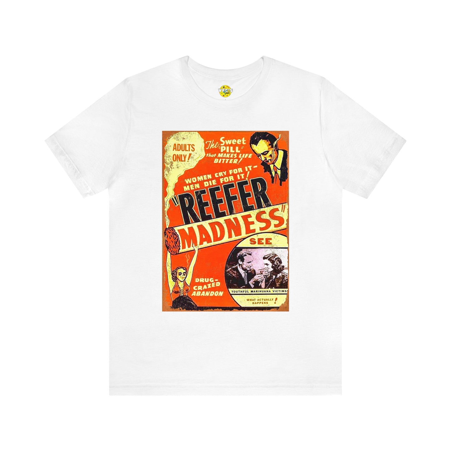 Retro Reefer Madness Movie Poster Short Sleeve T-Shirt - Cult Classic Nostalgia Tee