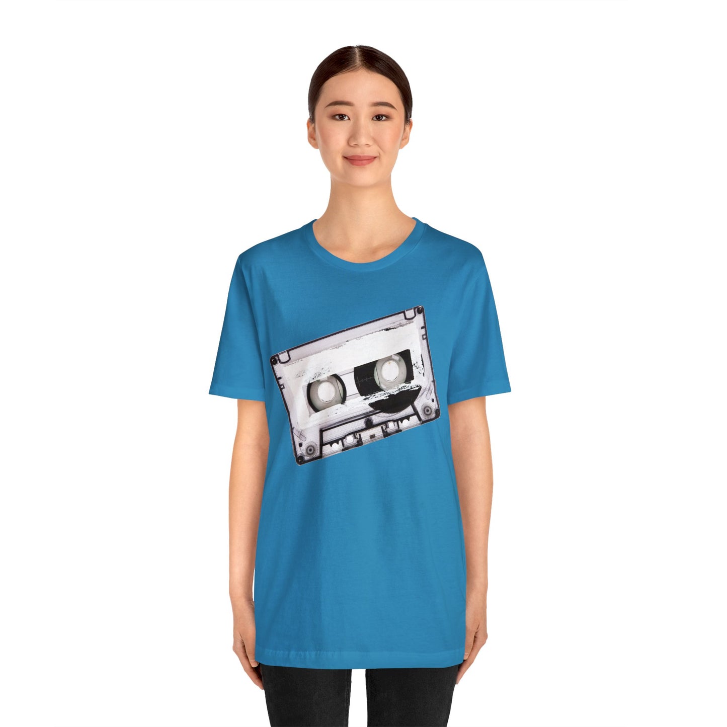 Retro Cassette Tape Short Sleeve T-Shirt - Vintage Music Lover Tee, 80s Nostalgia Graphic Shirt