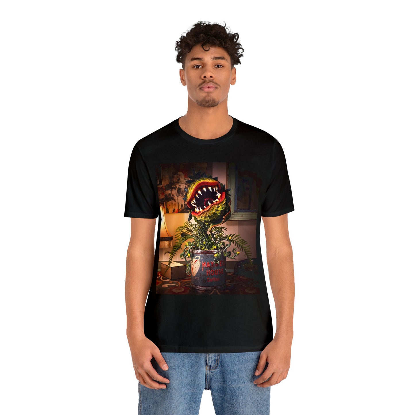 Halloween Audrey II from Little Shop of Horrors Short Sleeve T-Shirt - Cult Classic Musical Tee, Movie Monster Graphic Shirt