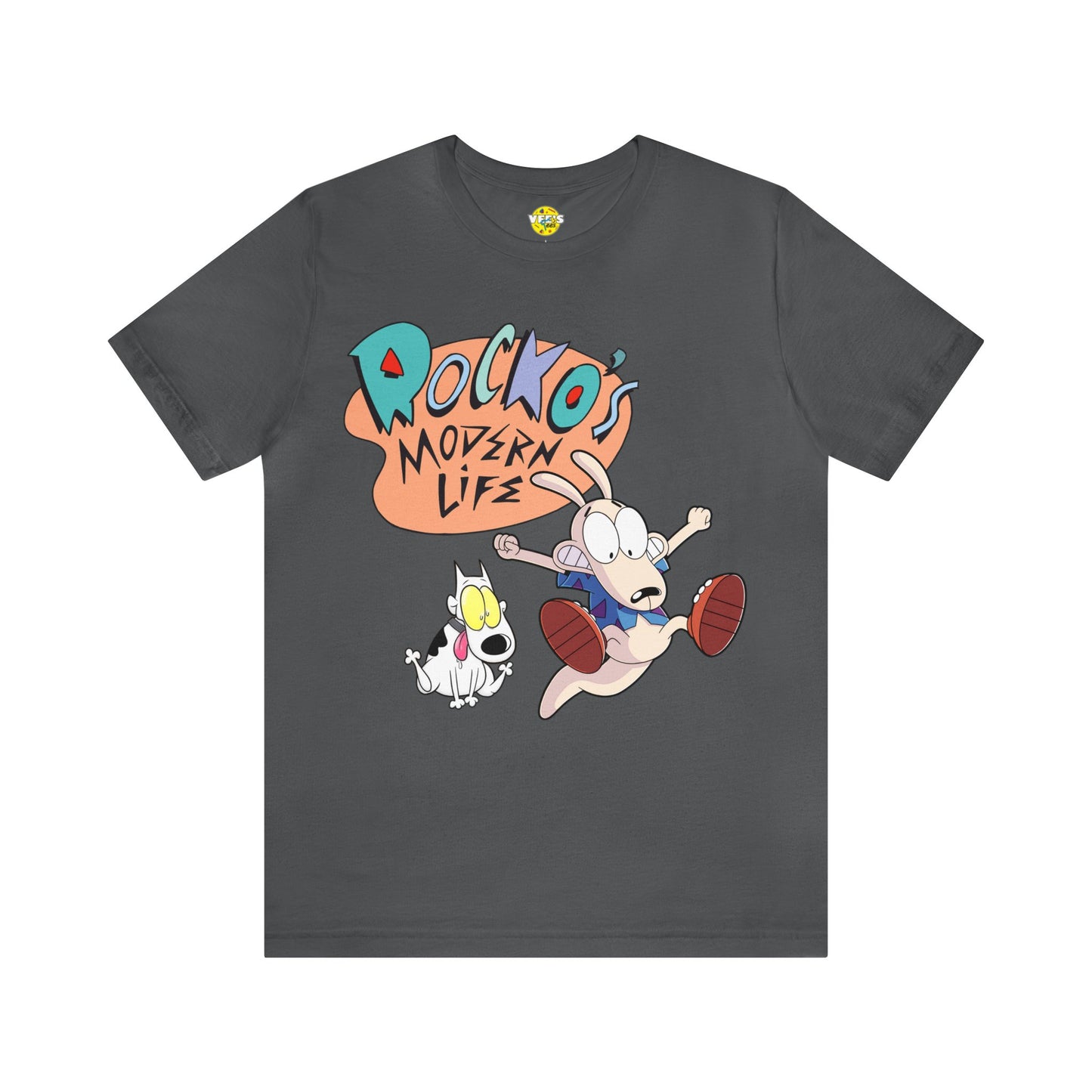 Rockos Modern Life Retro Short Sleeve T-Shirt - Cartoon Nostalgia Tee