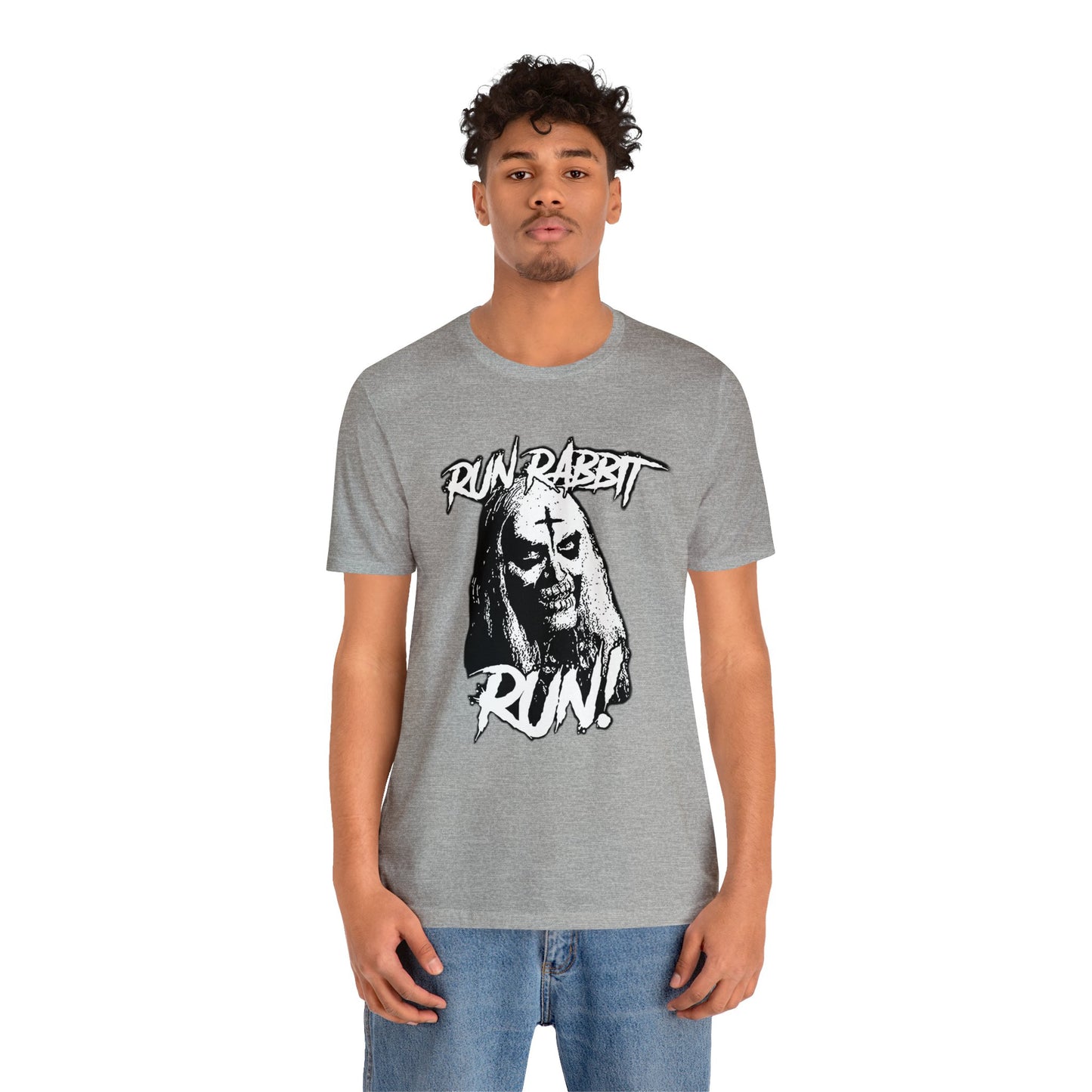 Halloween Otis B. Driftwood - Run Rabbit Run Graphic Short Sleeve T-Shirt - Retro Horror Icon Tee, House of 1000 Corpses, Devil's Rejects