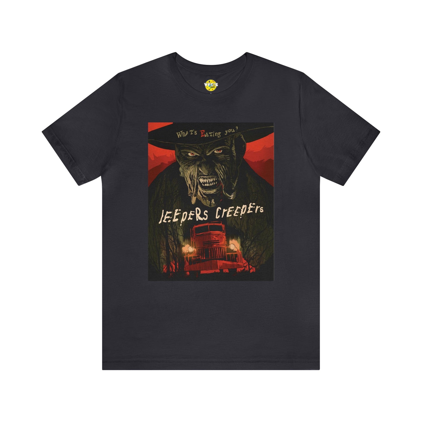 Halloween Jeepers Creepers Movie Poster Short Sleeve T-Shirt - Vintage Horror Film Tee, Retro Classic Cinema Graphic Shirt