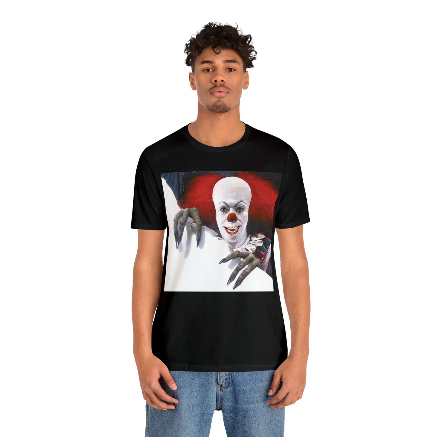 Halloween Pennywise IT Movie Short Sleeve T-Shirt - Horror Clown Tee, Scary Movie Graphic Shirt