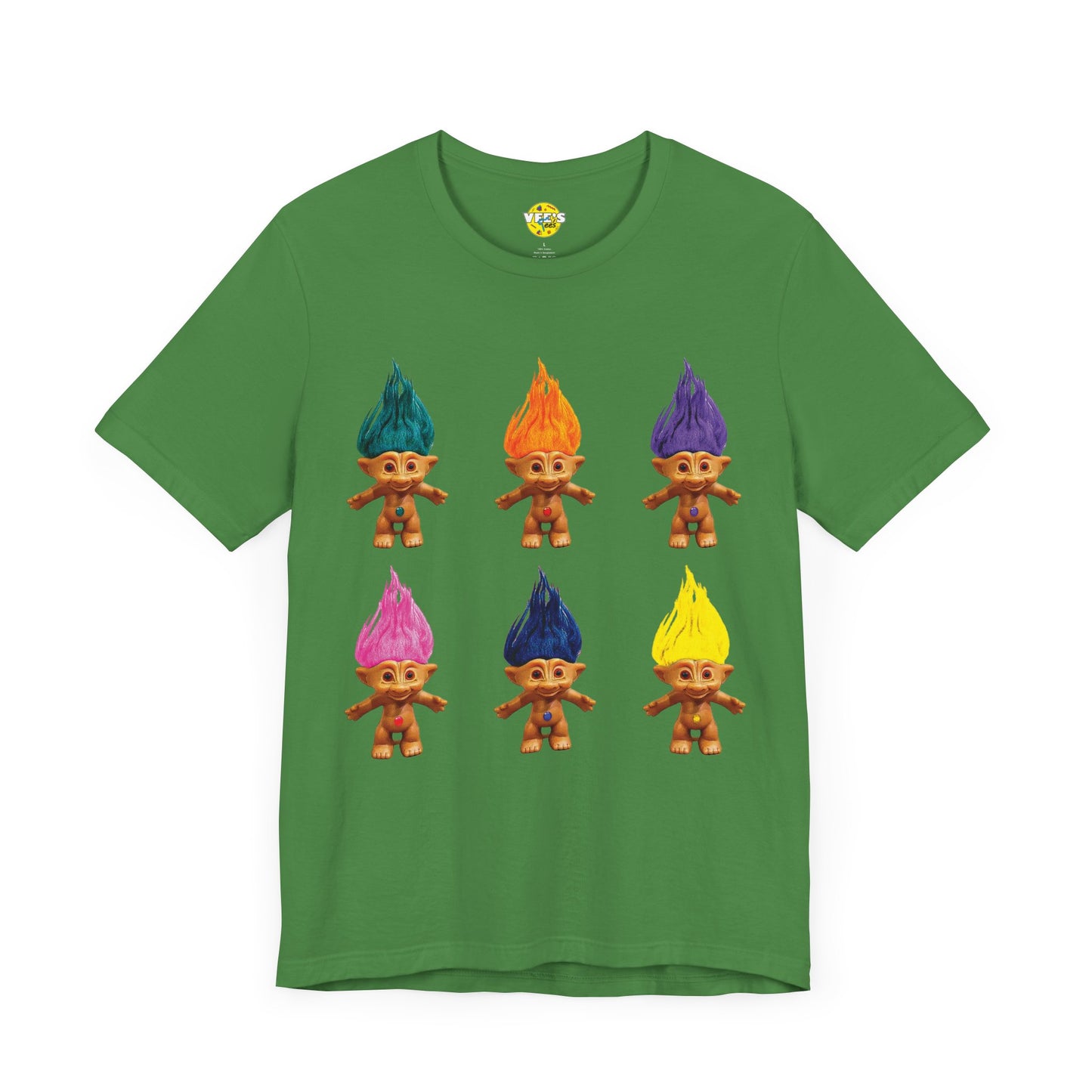 Vintage Treasure Troll Squad Short Sleeve T-Shirt - Retro 90s Nostalgia Tee