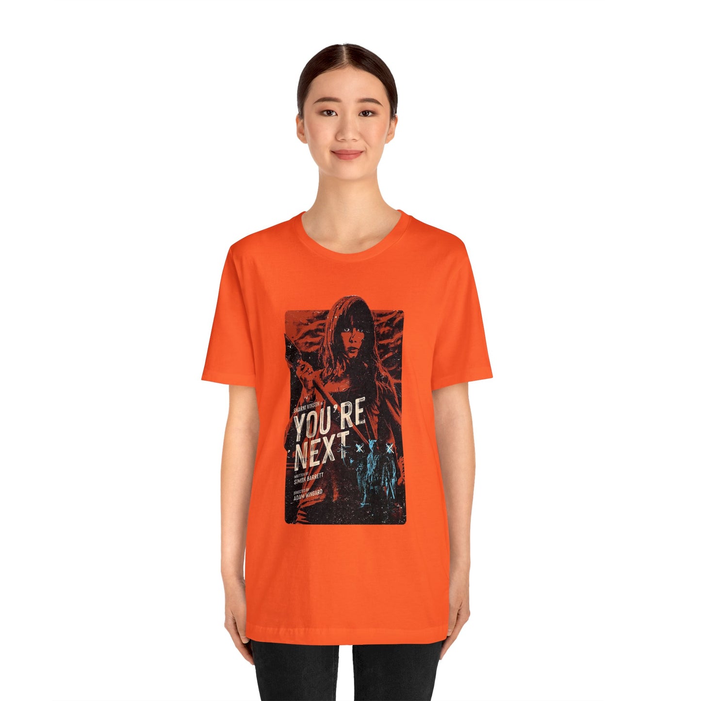 Halloween You're Next Movie Poster Short Sleeve T-Shirt - Home Invasion Horror Tee - Classic Thriller Film Shirt